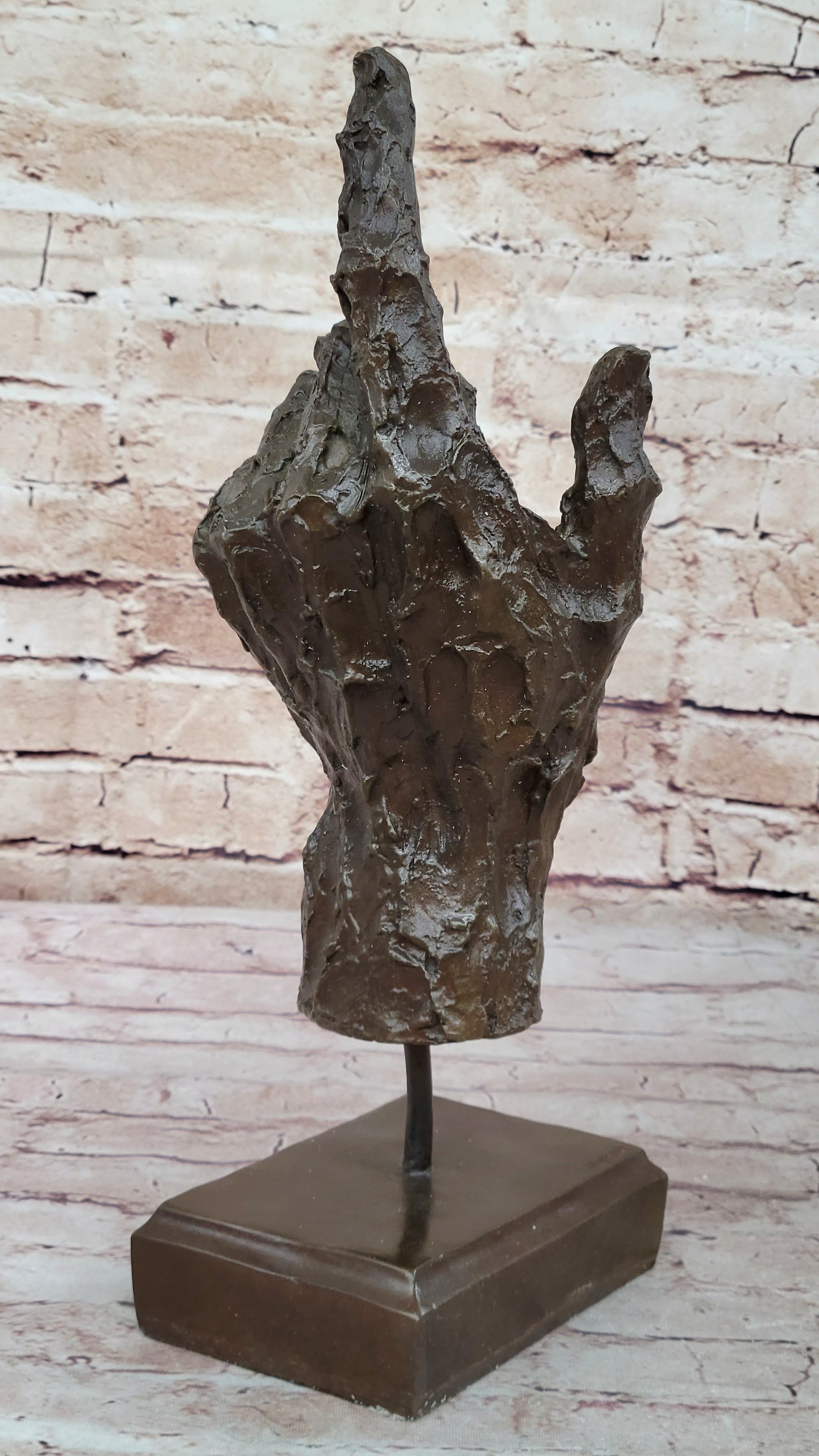 Abstract Modern Art Numbered Bronze Hand Gesture Sculpture Office Home Decor