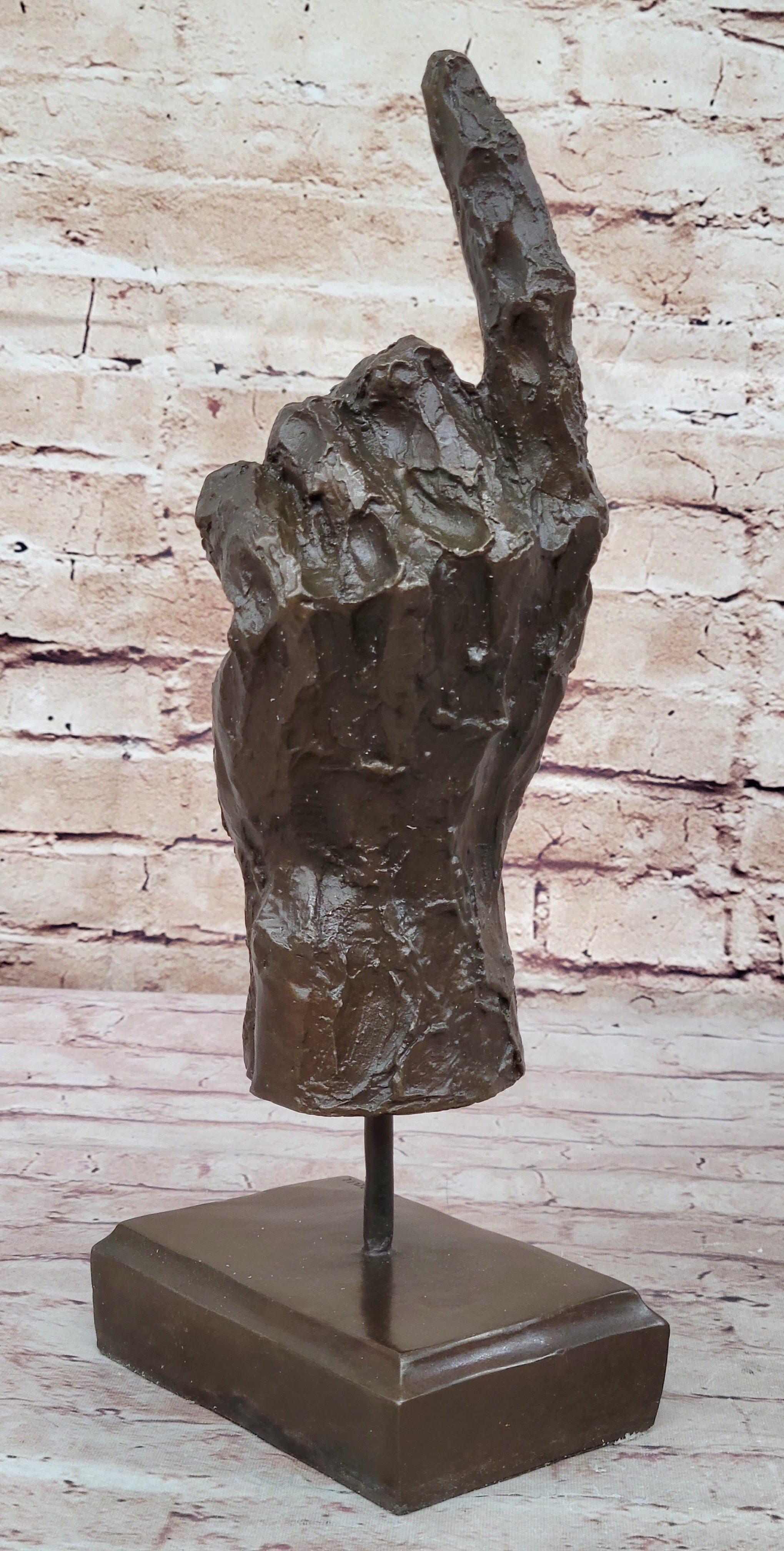 Abstract Modern Art Numbered Bronze Hand Gesture Sculpture Office Home Decor