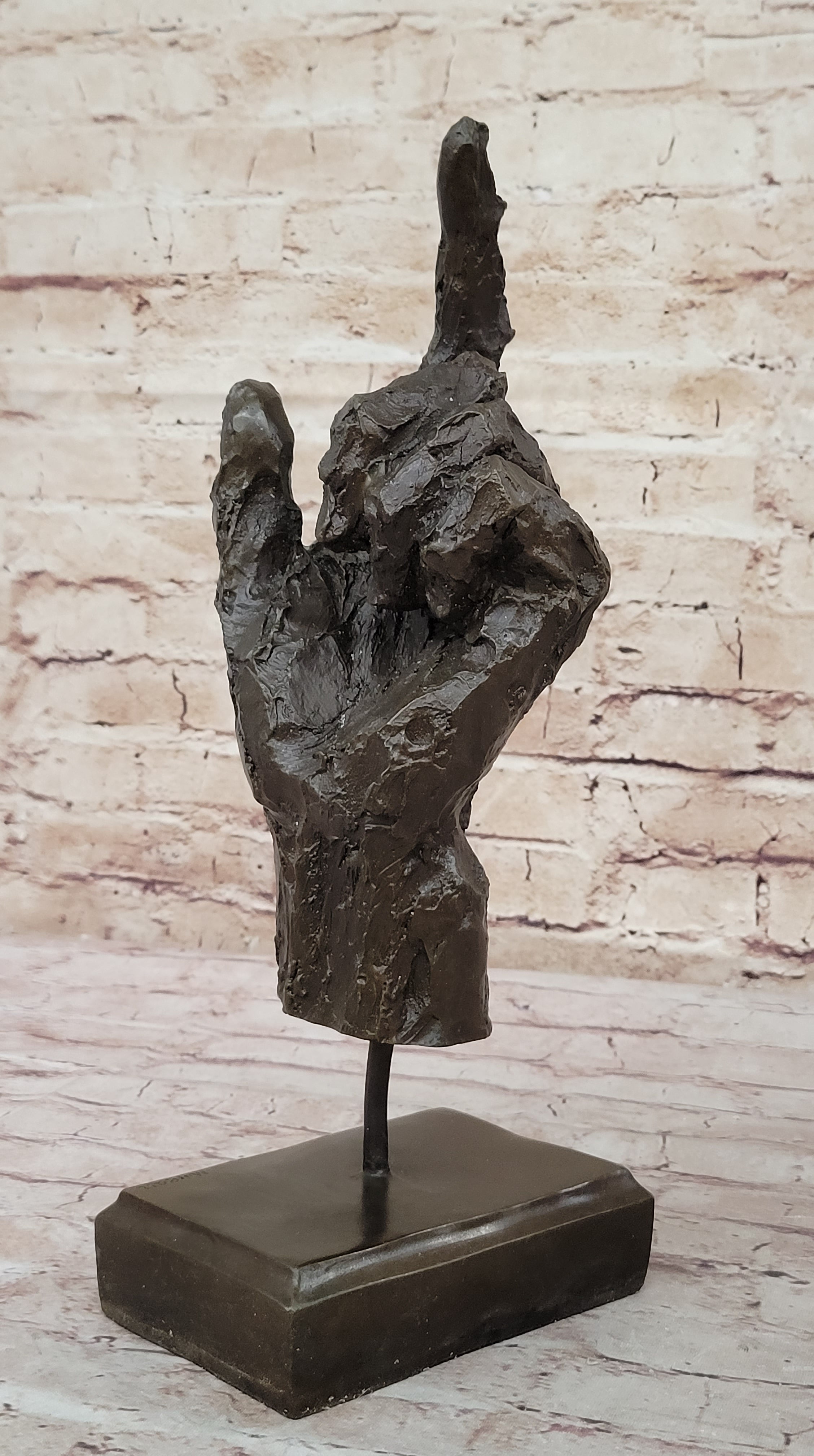 Abstract Modern Art Numbered Bronze Hand Gesture Sculpture Office Home Decor