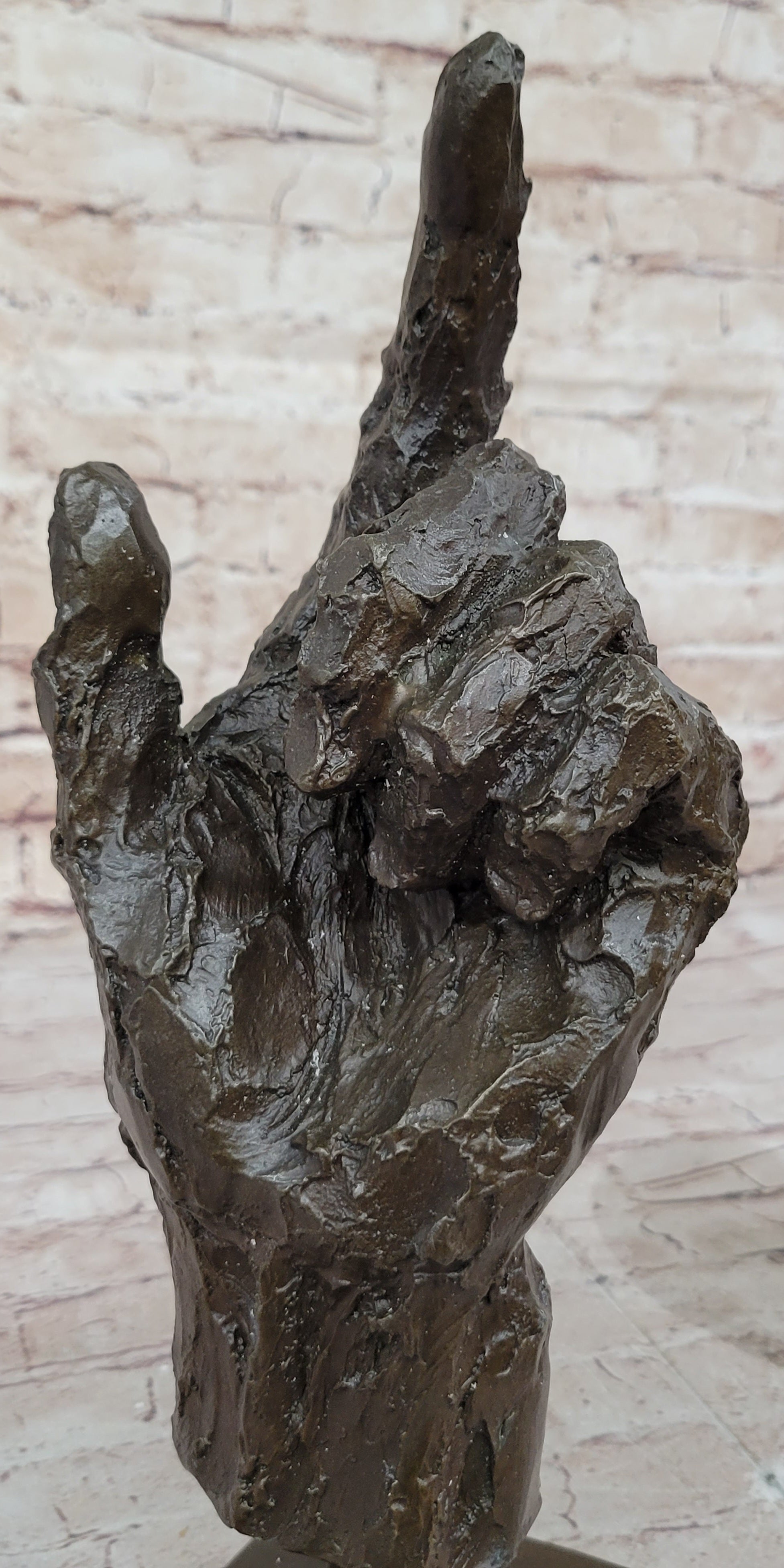 Abstract Modern Art Numbered Bronze Hand Gesture Sculpture Office Home Decor