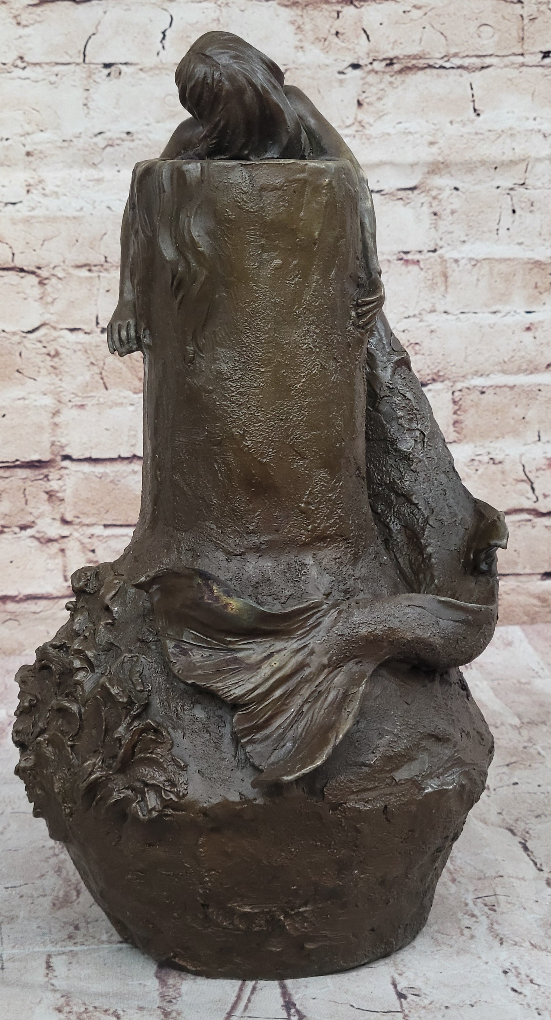 Handcrafted bronze sculpture SALE Merm Vitaleh Aldo Nouveau Art Original Signed