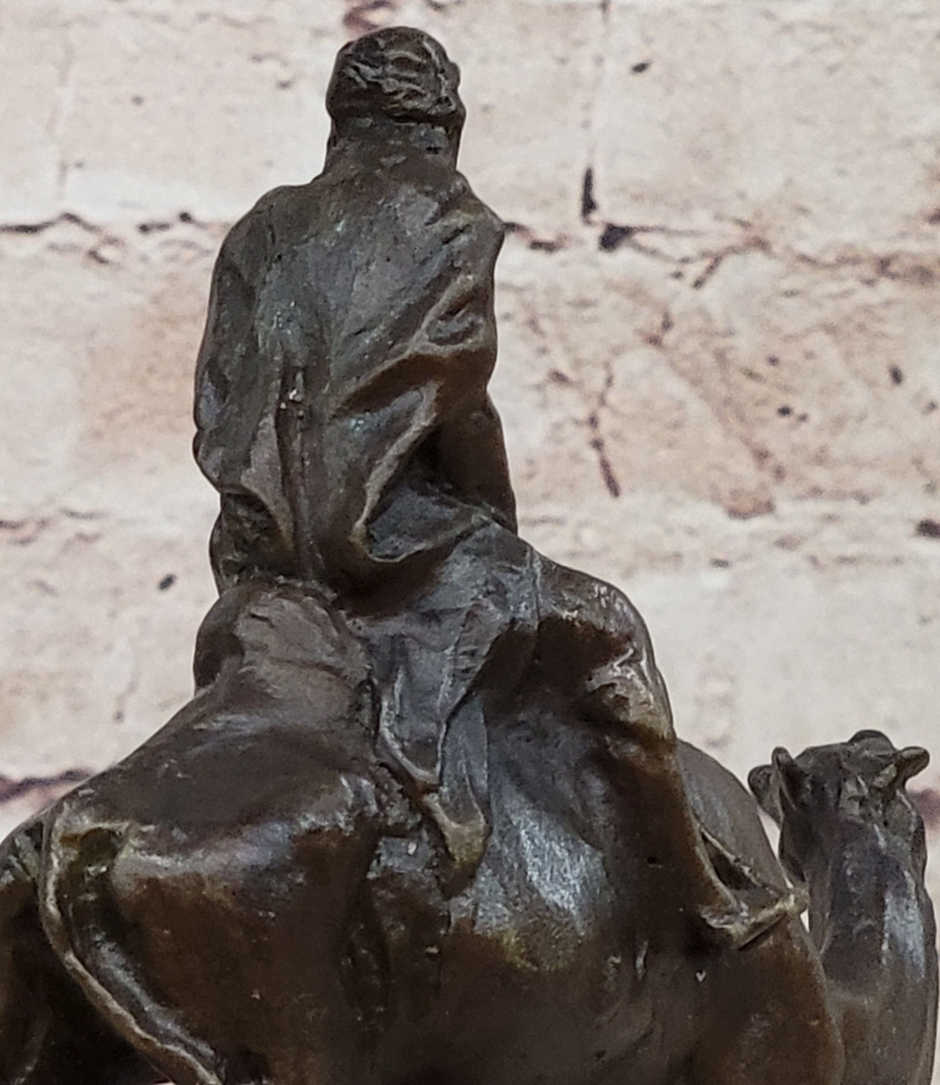 RARE Franz Bergman Austrian Bronze Orientalist Horse & Rider Statue Sculpture