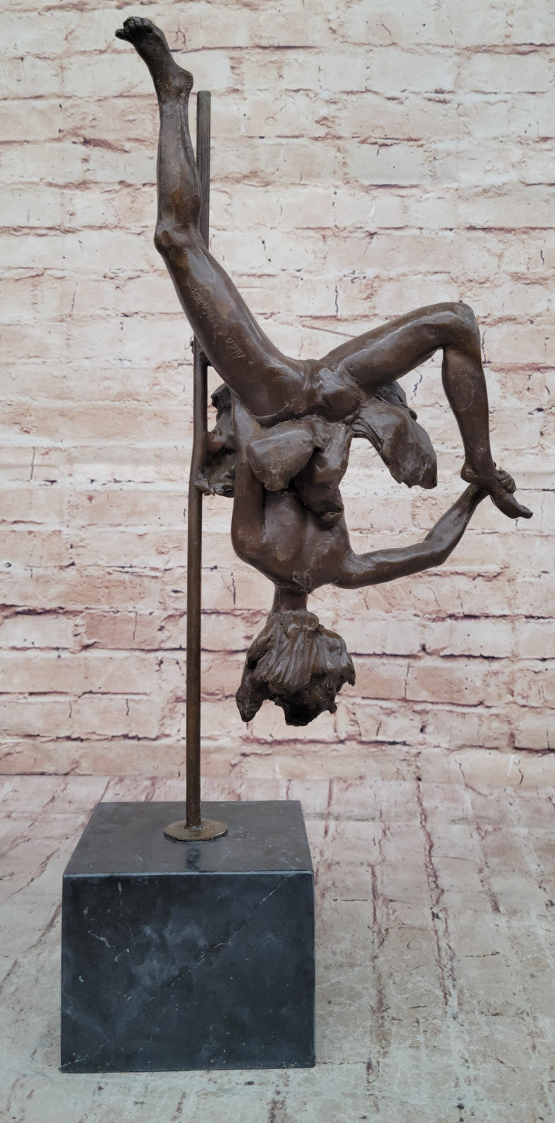 Hand Made Aldo Vitale Gymnast Bronze Sculpture Female Dancer Collectible  Movie Prop