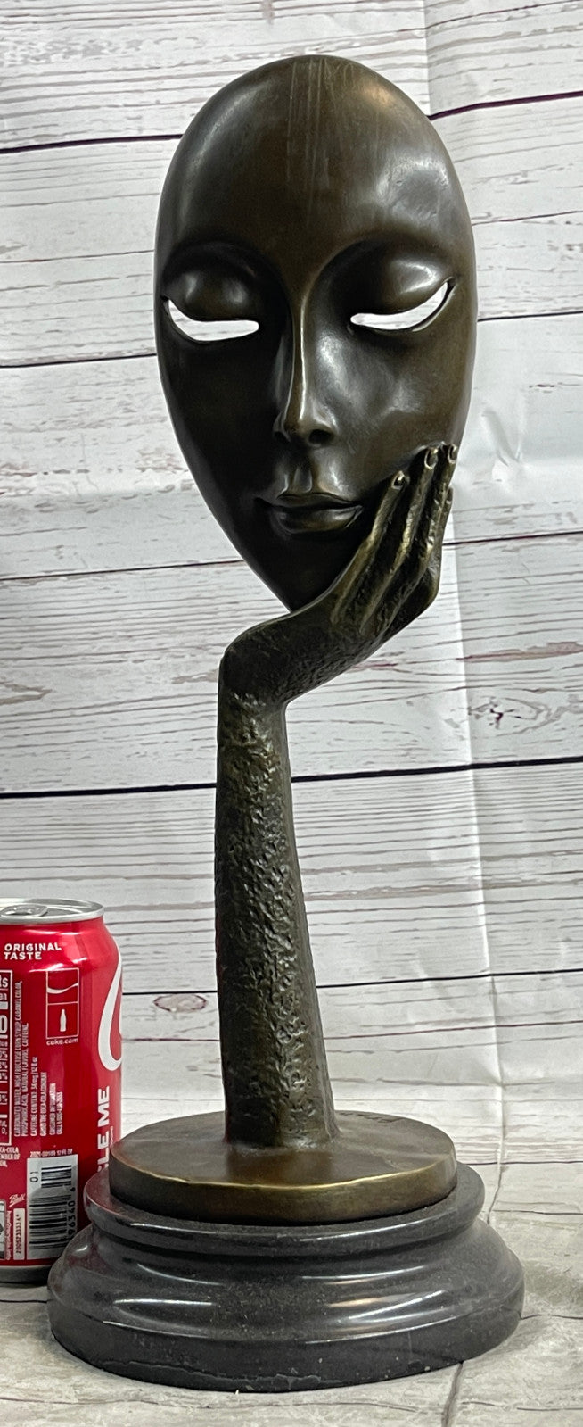 Dali-Inspired Thinking Woman Bronze Sculpture: Signed Original Artwork for Home Decor