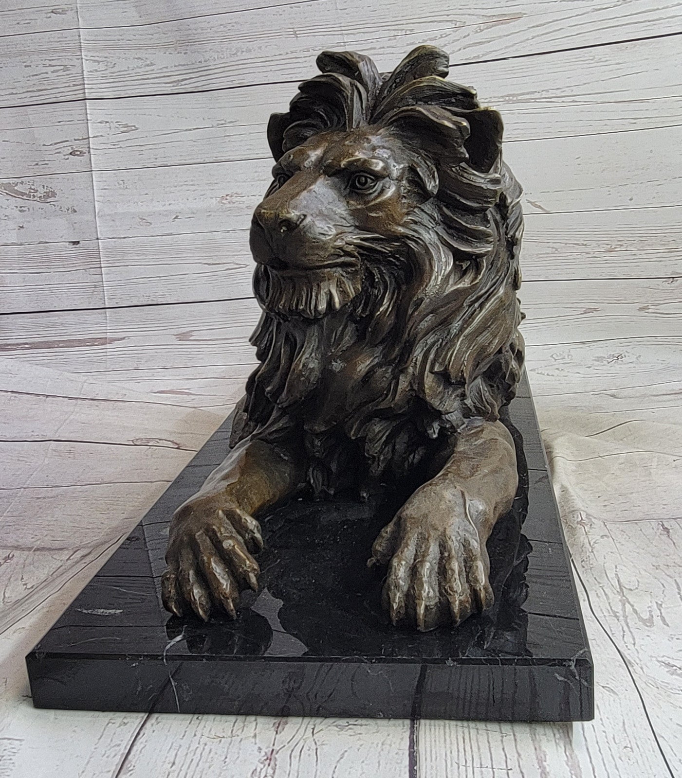 Hand Made Bronze Lion King Sculpture by Barye: Museum Quality Artwork