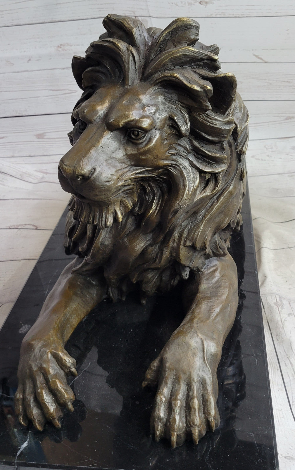 Hand Made Bronze Lion King Sculpture by Barye: Museum Quality Artwork