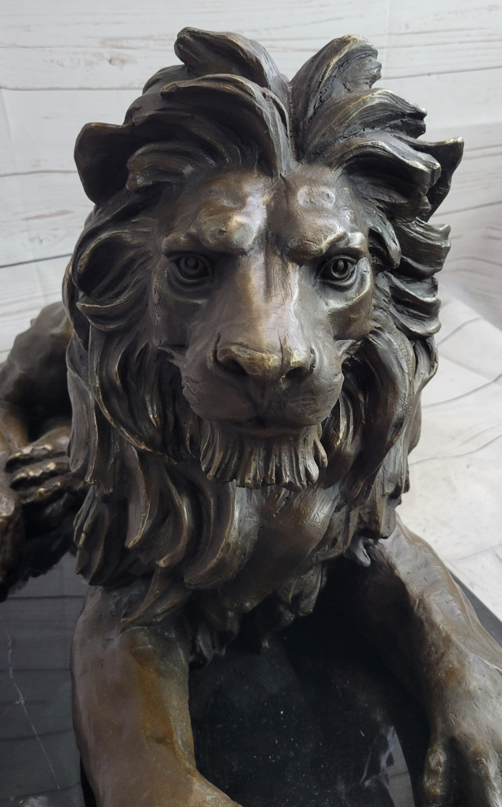 Hand Made Bronze Lion King Sculpture by Barye: Museum Quality Artwork