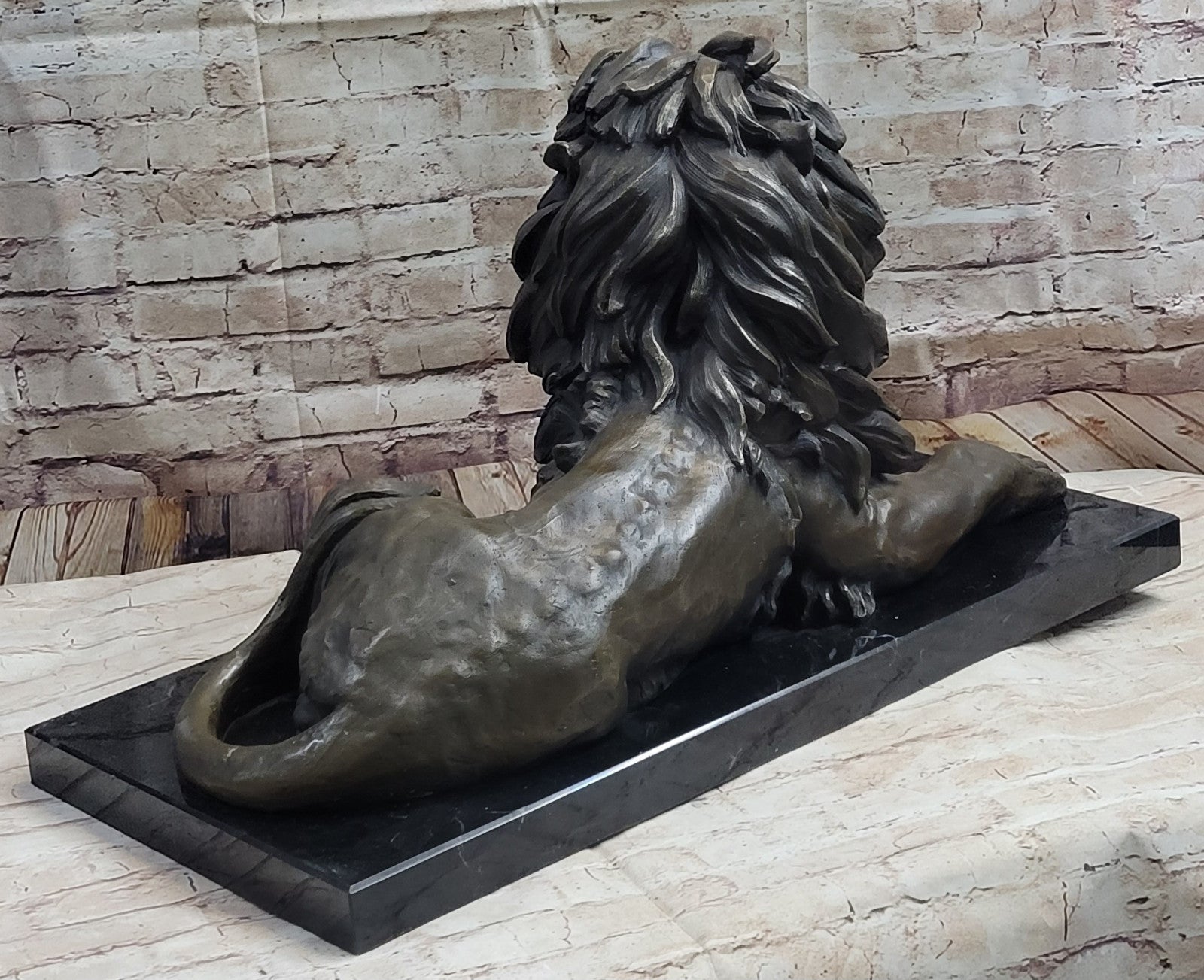 King of the Jungle Bronze Lion Sculpture: Collector`s Edition by Barye Figure