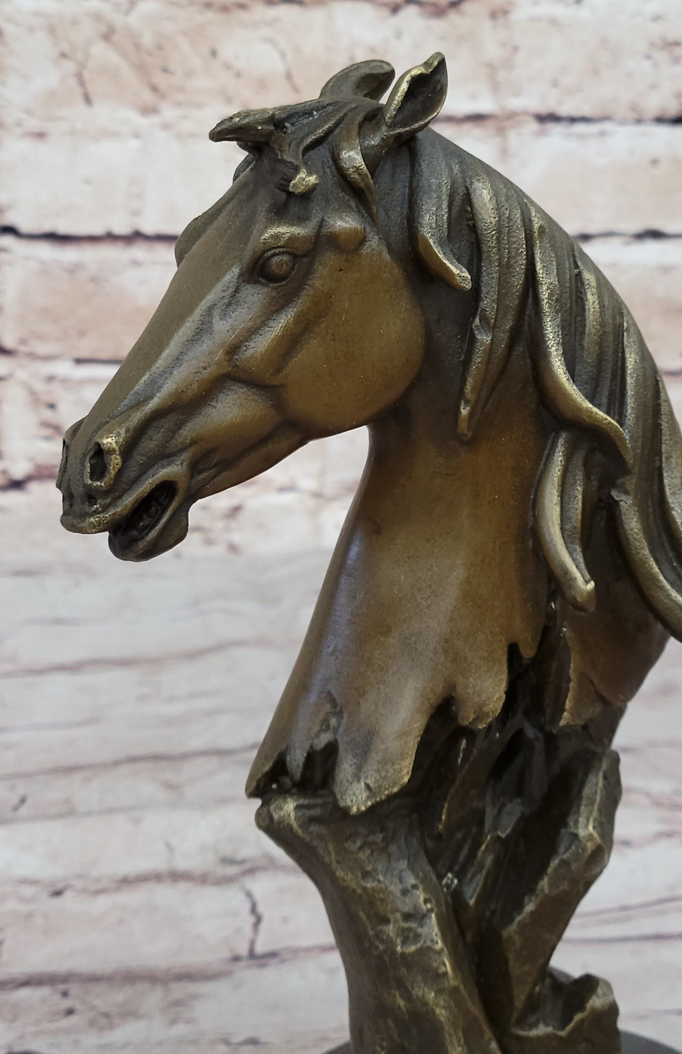 Bronze Sculpture Handcrafted SALE Marble Bust Head Horse Modern Abstract Artwork