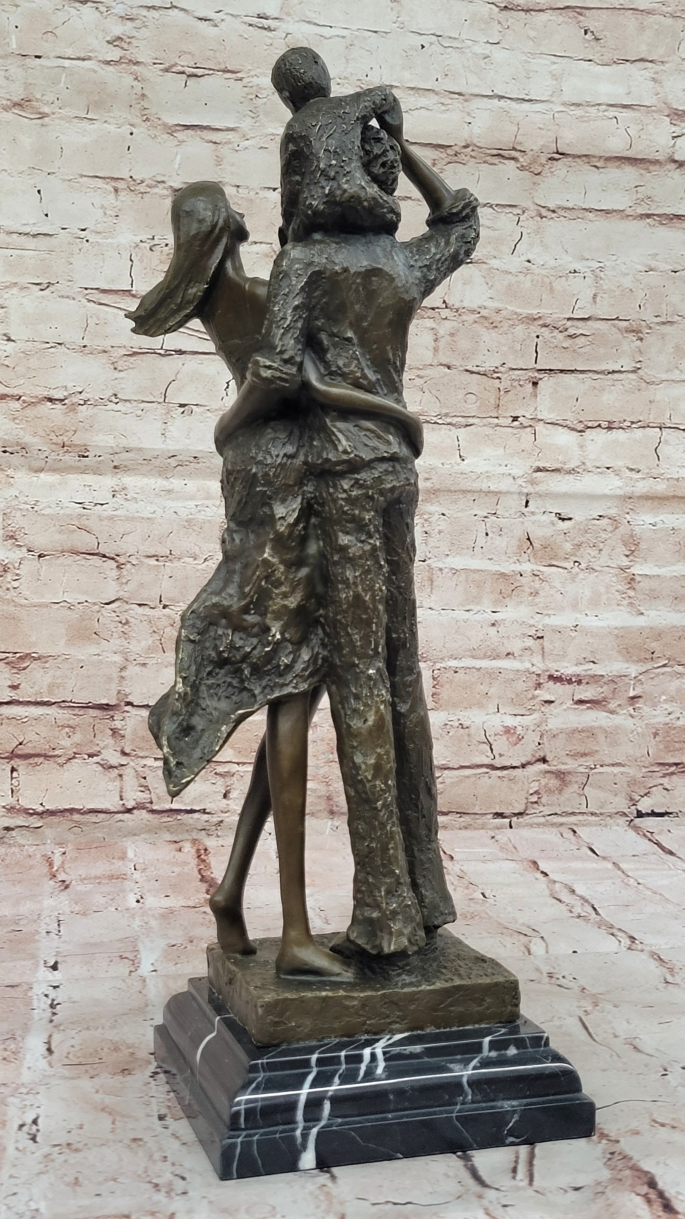 Handcrafted Detailed Mom and dad and their Love Child Bronze Masterpiece Sale