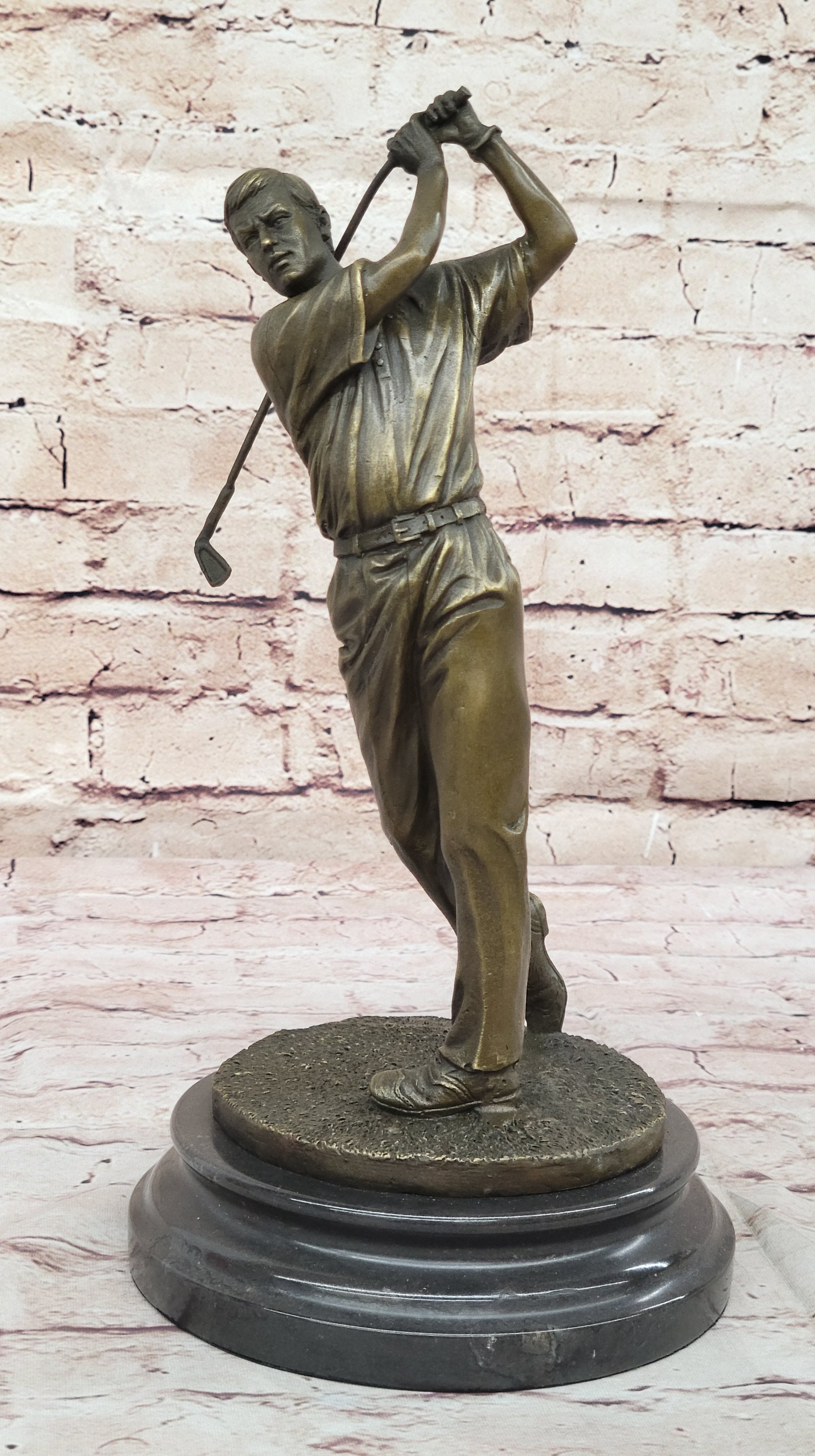 Hot Cast Handcrafted Famous Golfer Signed Original Milo Sport Bronze Sculpture