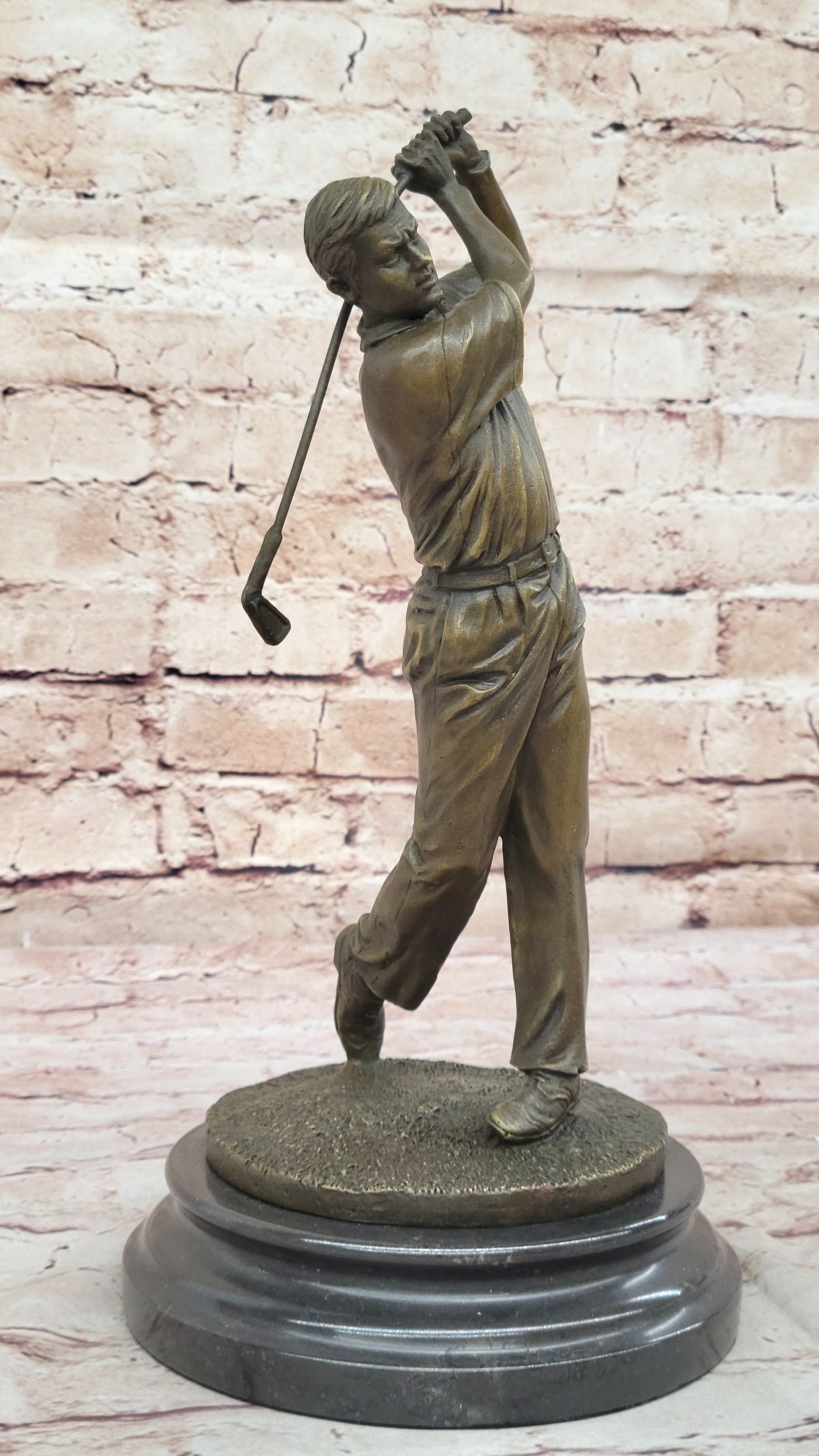 Hot Cast Handcrafted Famous Golfer Signed Original Milo Sport Bronze Sculpture