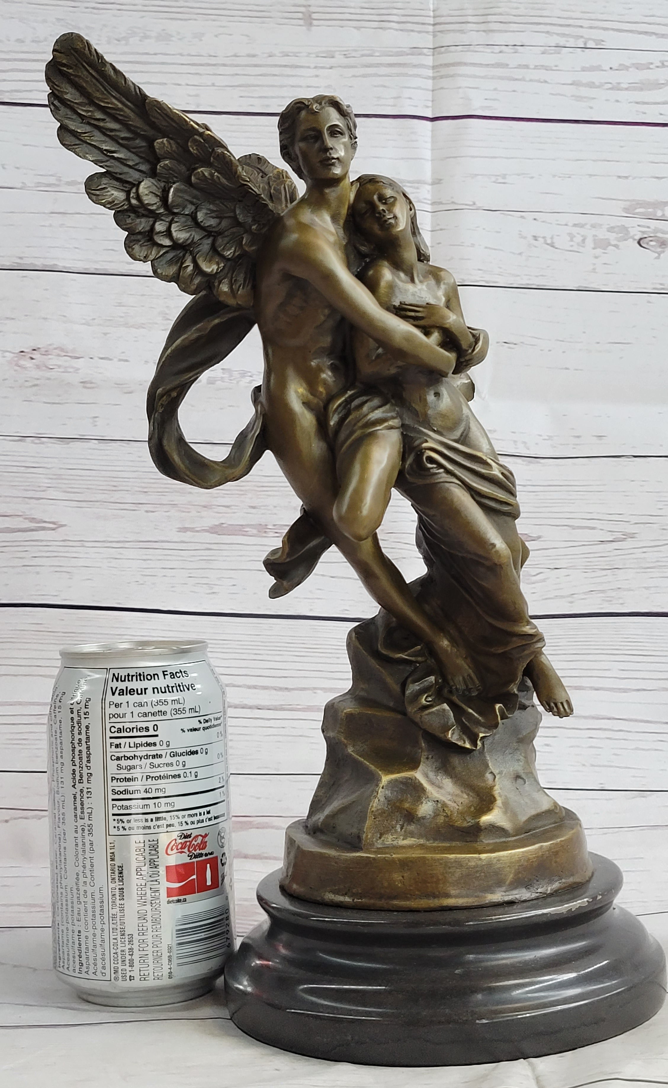 Bronze Sculpture Eros and Psyche For Valentine Day Gift Thoughtful Nud