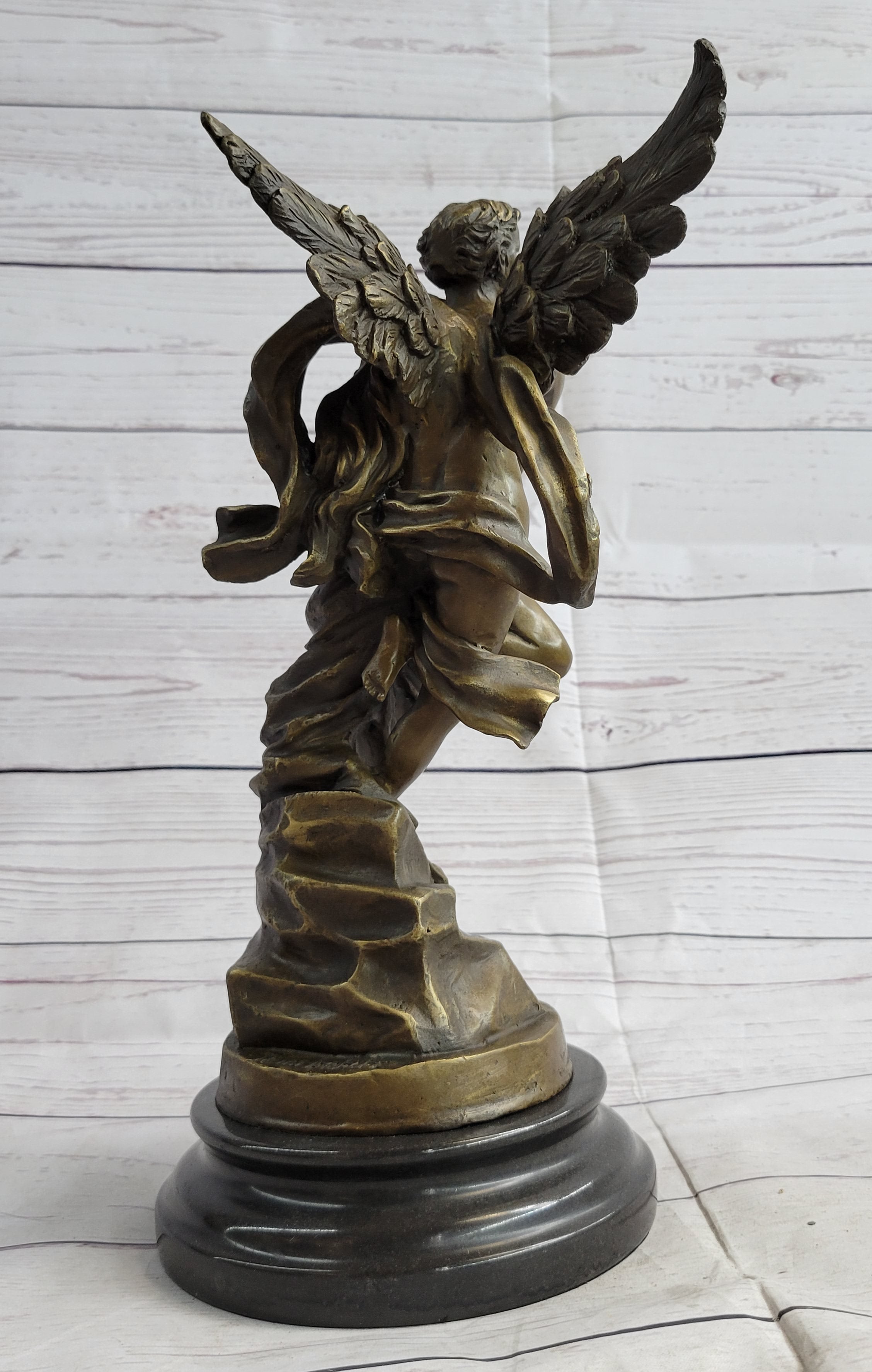 Bronze Sculpture Eros and Psyche For Valentine Day Gift Thoughtful Nude Figurine