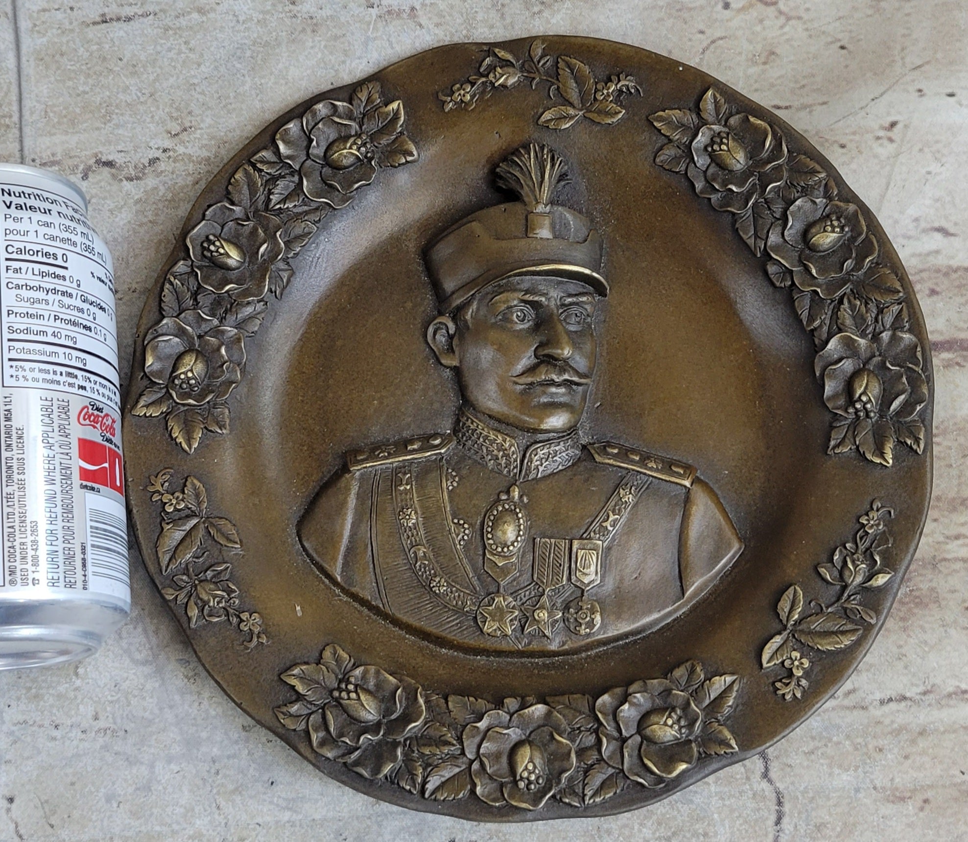 Bronze Sculpture Original Signed Artwork by Kaneve Persia Iran Reza Shah Pahlavi