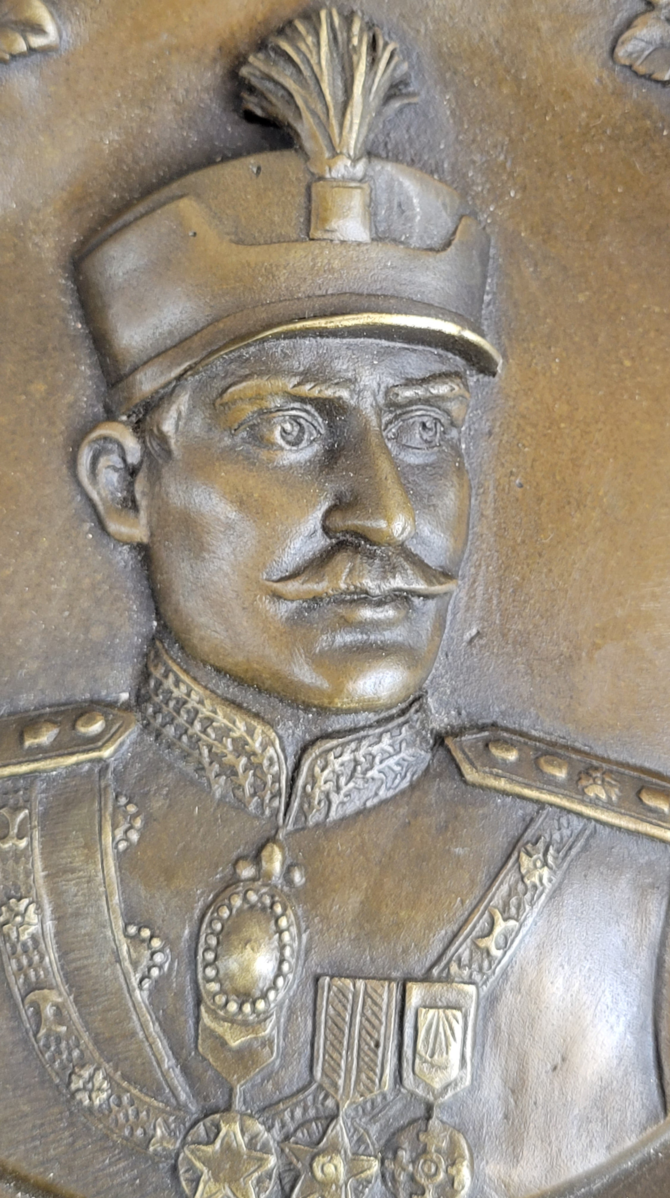 Bronze Sculpture Original Signed Artwork by Kaneve Persia Iran Reza Shah Pahlavi