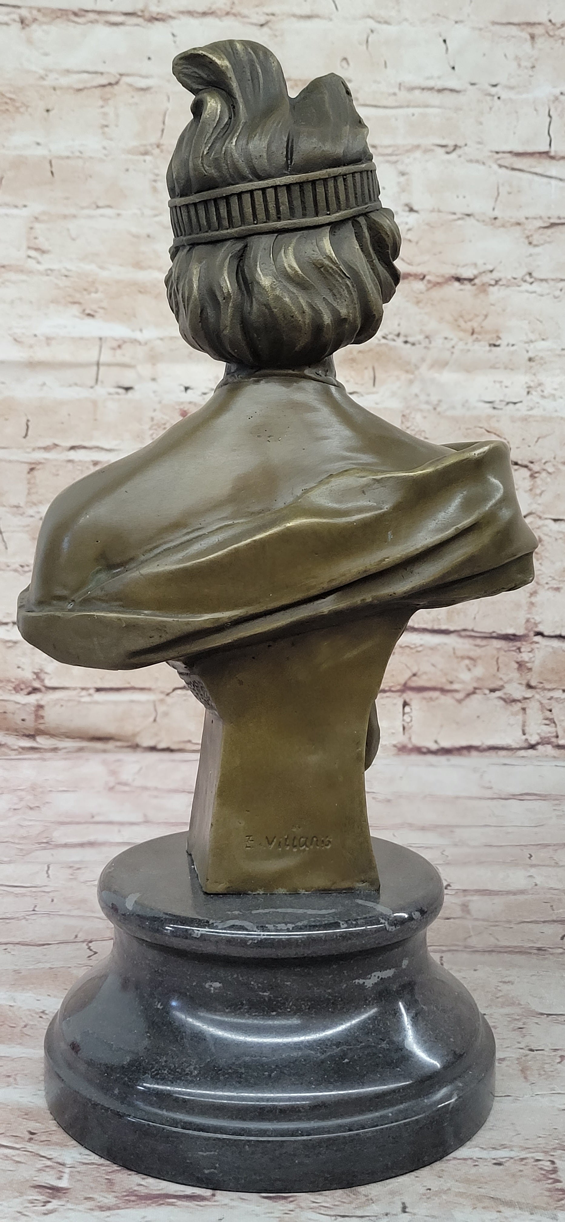 Art Nouveau Deco Style Female Bust By Villanis Bronze Sculpture Collector Deal