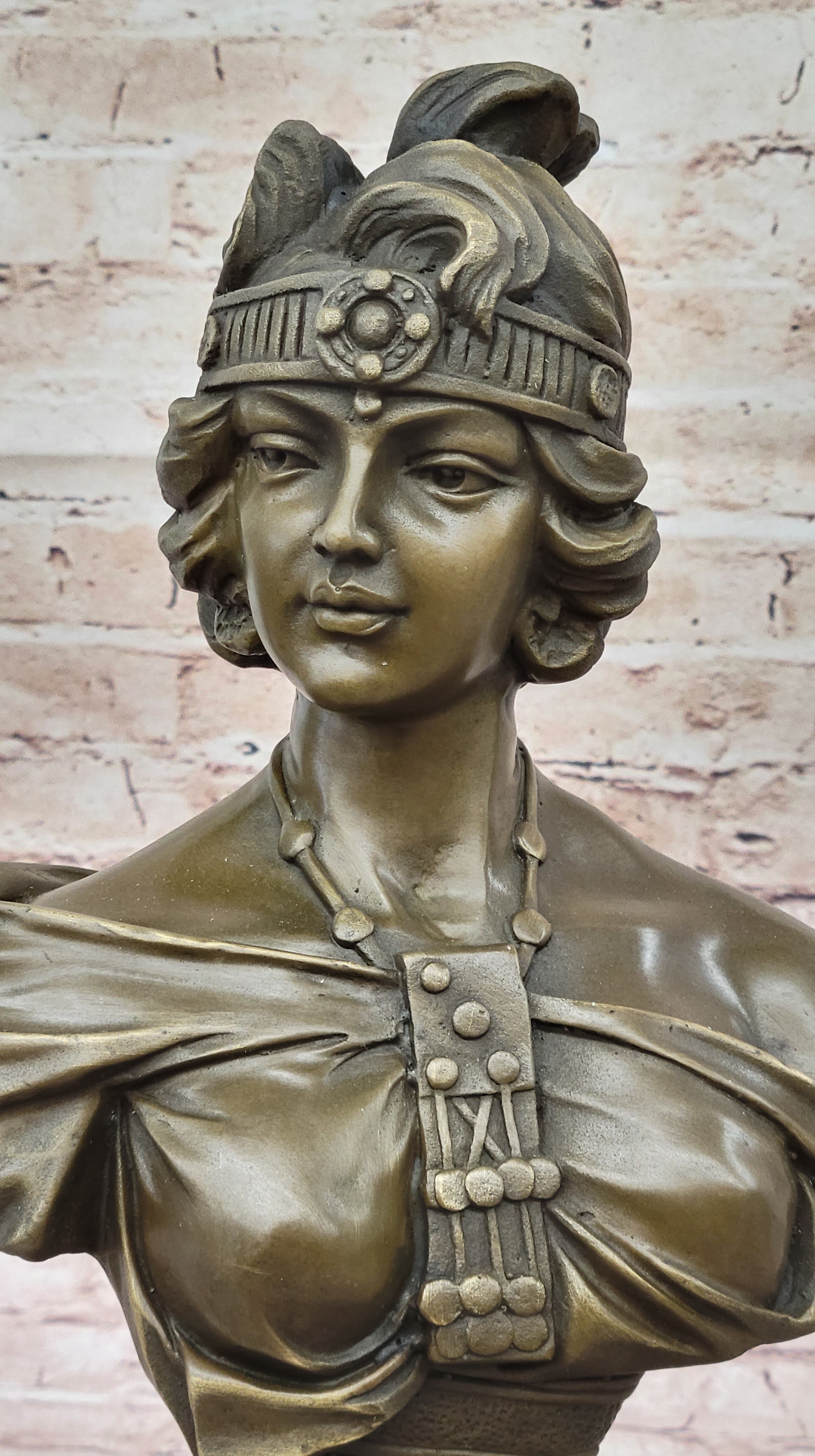 Art Nouveau Deco Style Female Bust By Villanis Bronze Sculpture Collector Deal