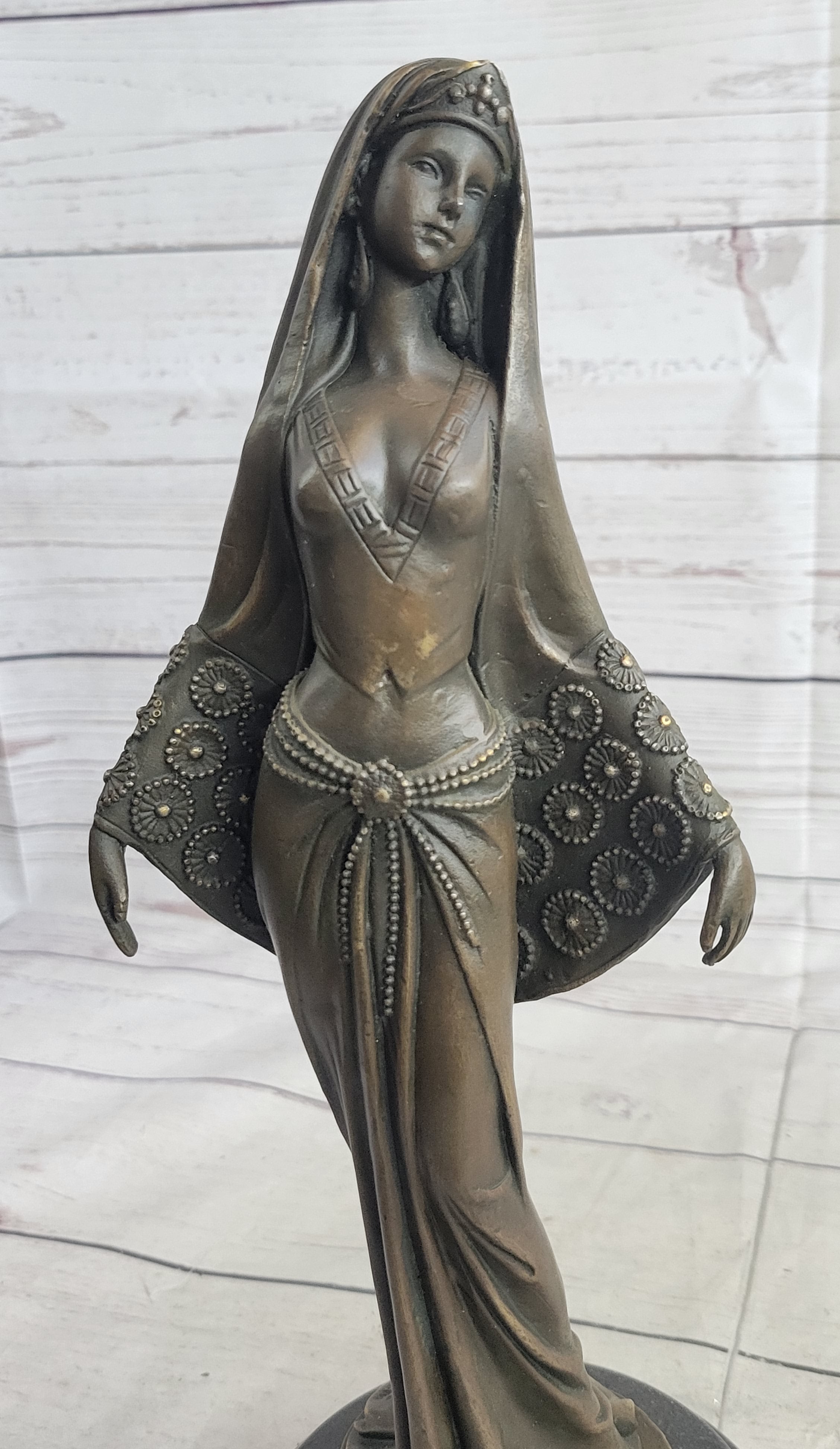 Hot Cast Aran Arabian Night Harem Girl Bronze Sculpture Hand Made Figurine Figur