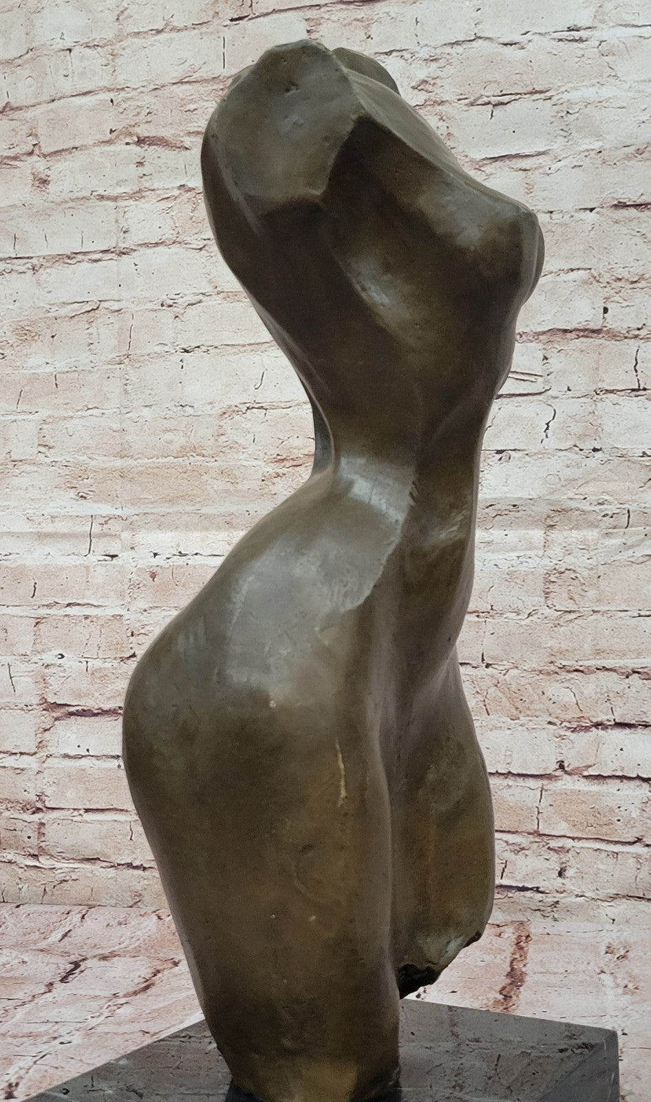 Original Mario Nick Bronze Statue Woman Torso Modern Art Sculpture Collectible