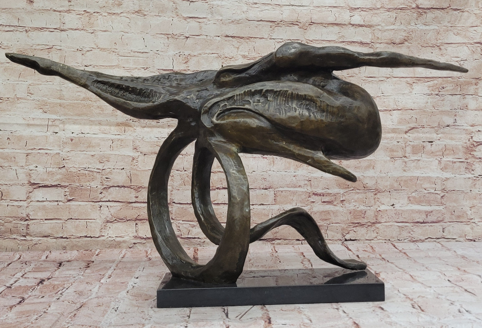 Abstract Surrealist Bronze Statue by Salvador Dali Large Modern Art Sculpture