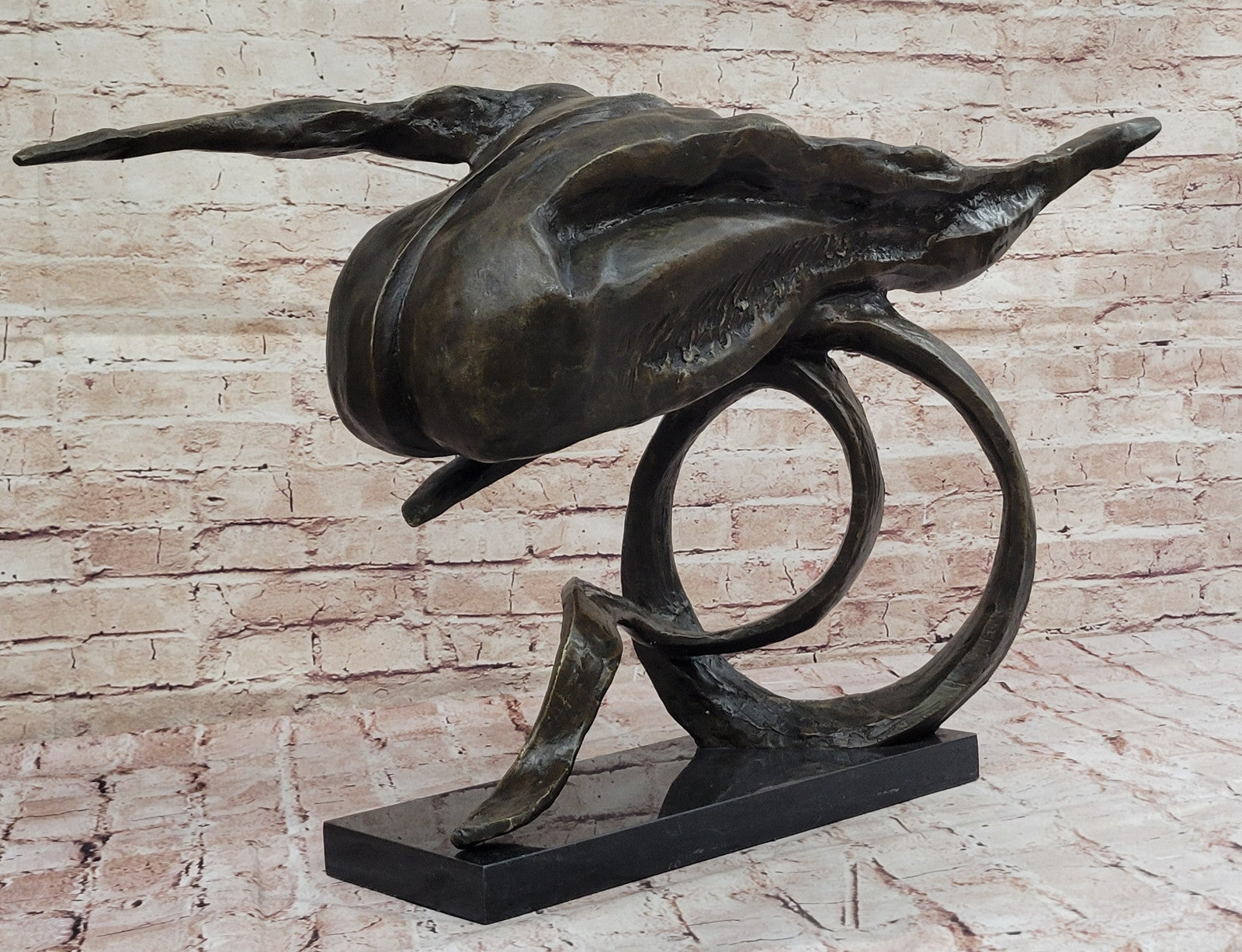 Abstract Surrealist Bronze Statue by Salvador Dali Large Modern Art Sculpture