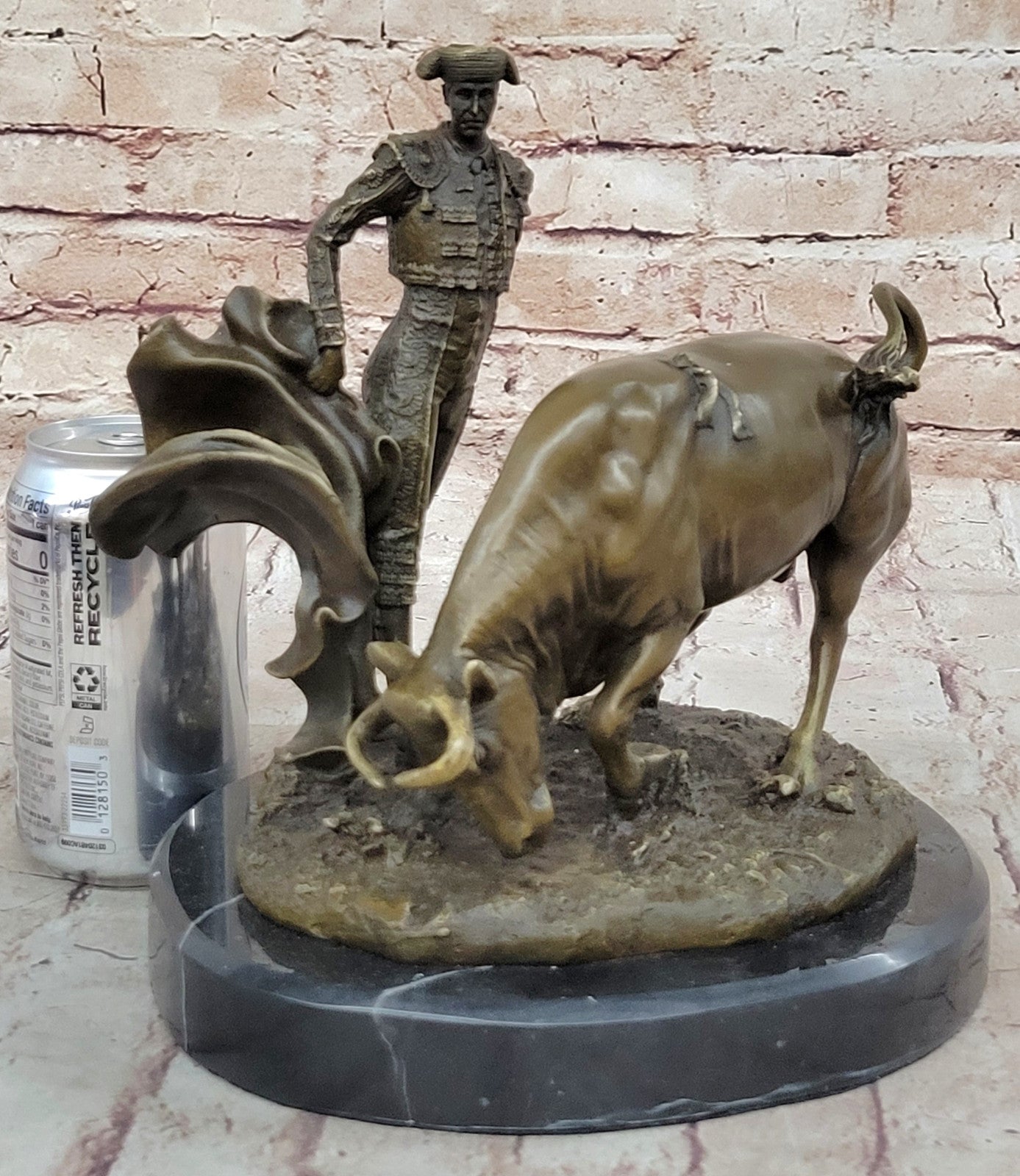 Handcrafted Fisher Matador Bronze Sculpture: Bullfight Figure, Lost Wax Method