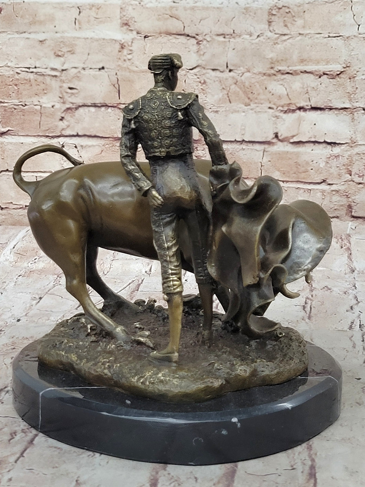 Handcrafted Fisher Matador Bronze Sculpture: Bullfight Figure, Lost Wax Method