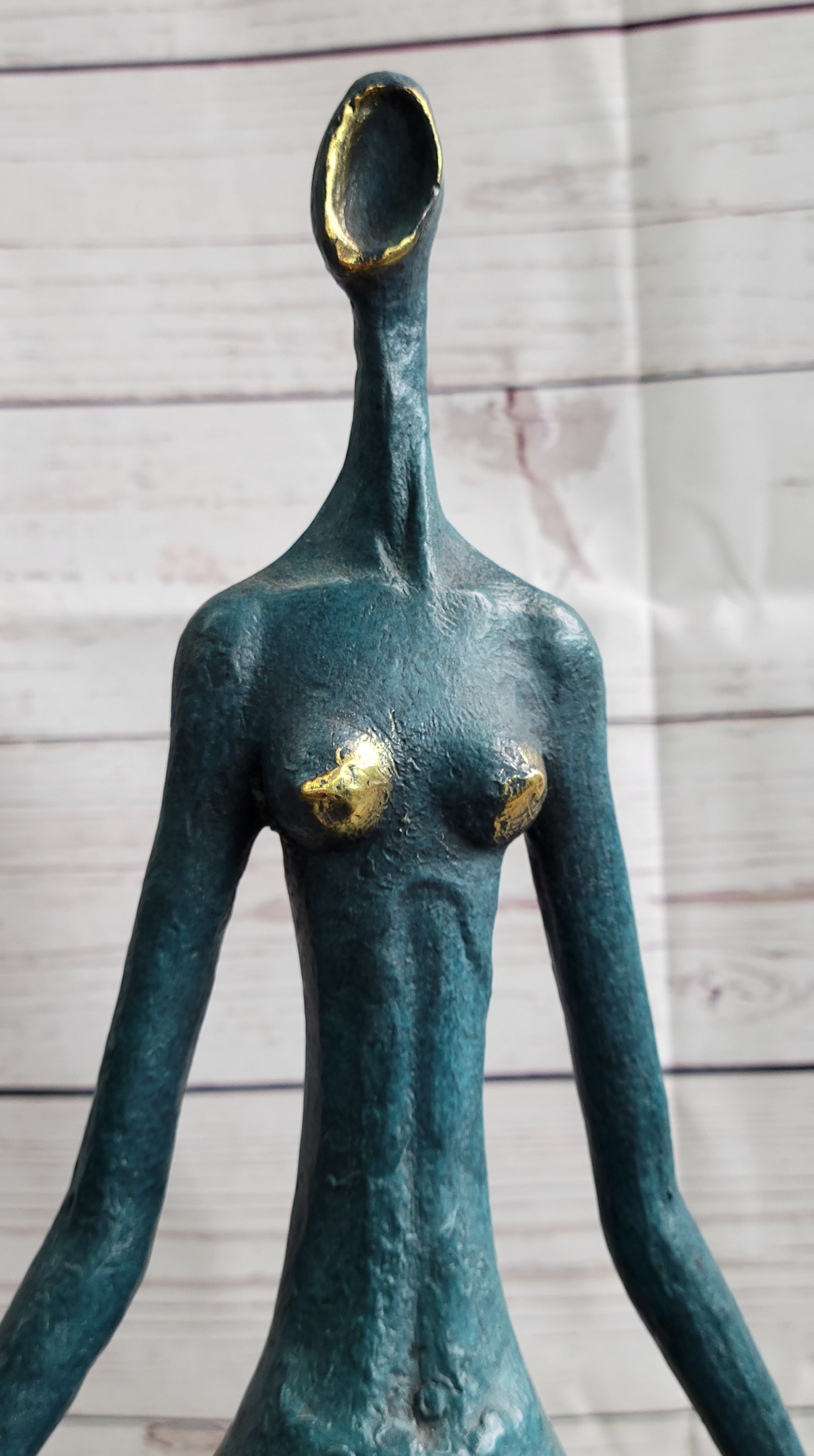 COLLECTIBLE BRONZE SCULPTURE STATUE Abstract Modern Nude Abstract Female by Milo