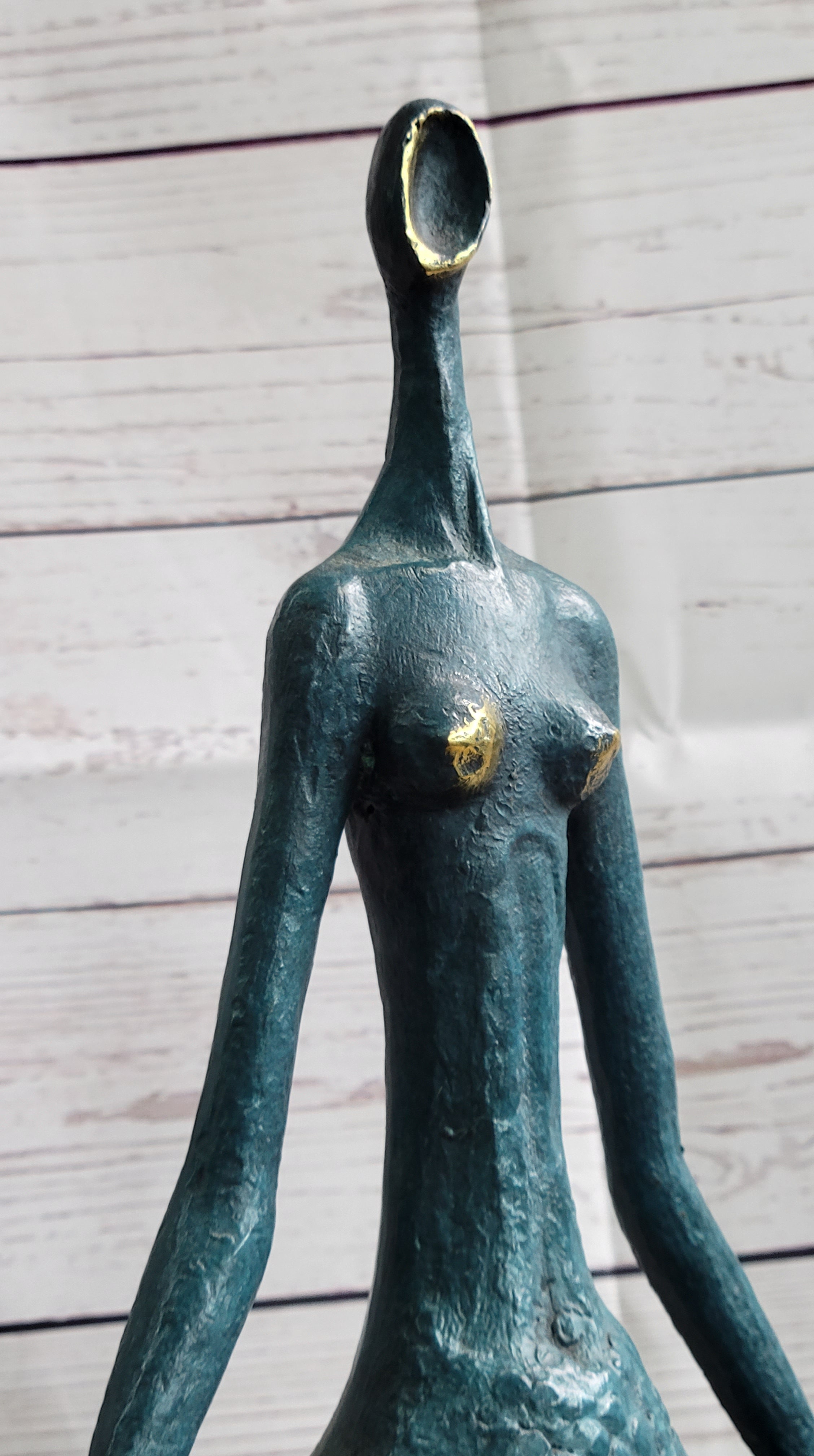 COLLECTIBLE BRONZE SCULPTURE STATUE Abstract Modern Nude Abstract Female by Milo