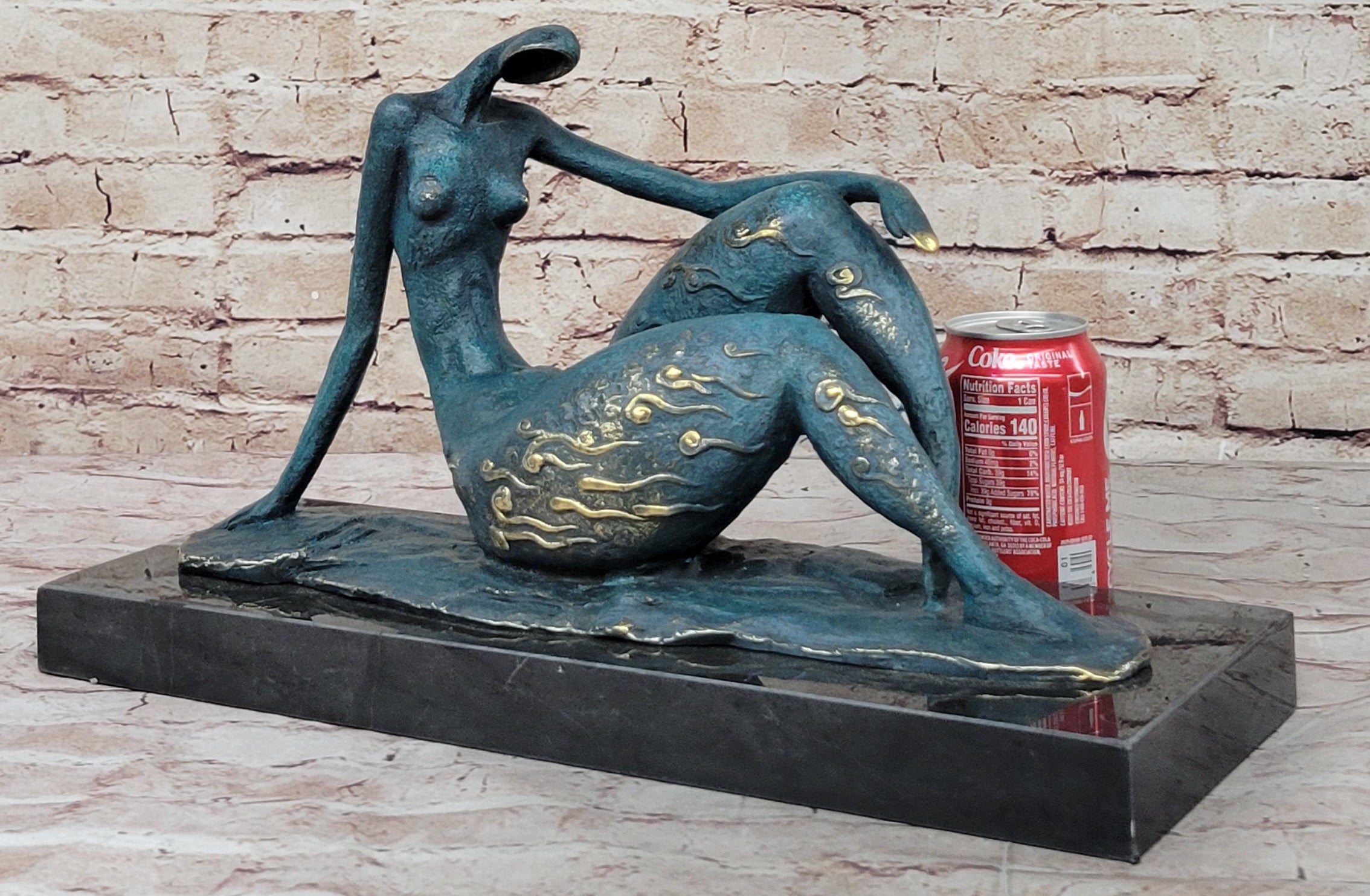 COLLECTIBLE BRONZE SCULPTURE STATUE Erotic Large Original Milo Nude Female Sale