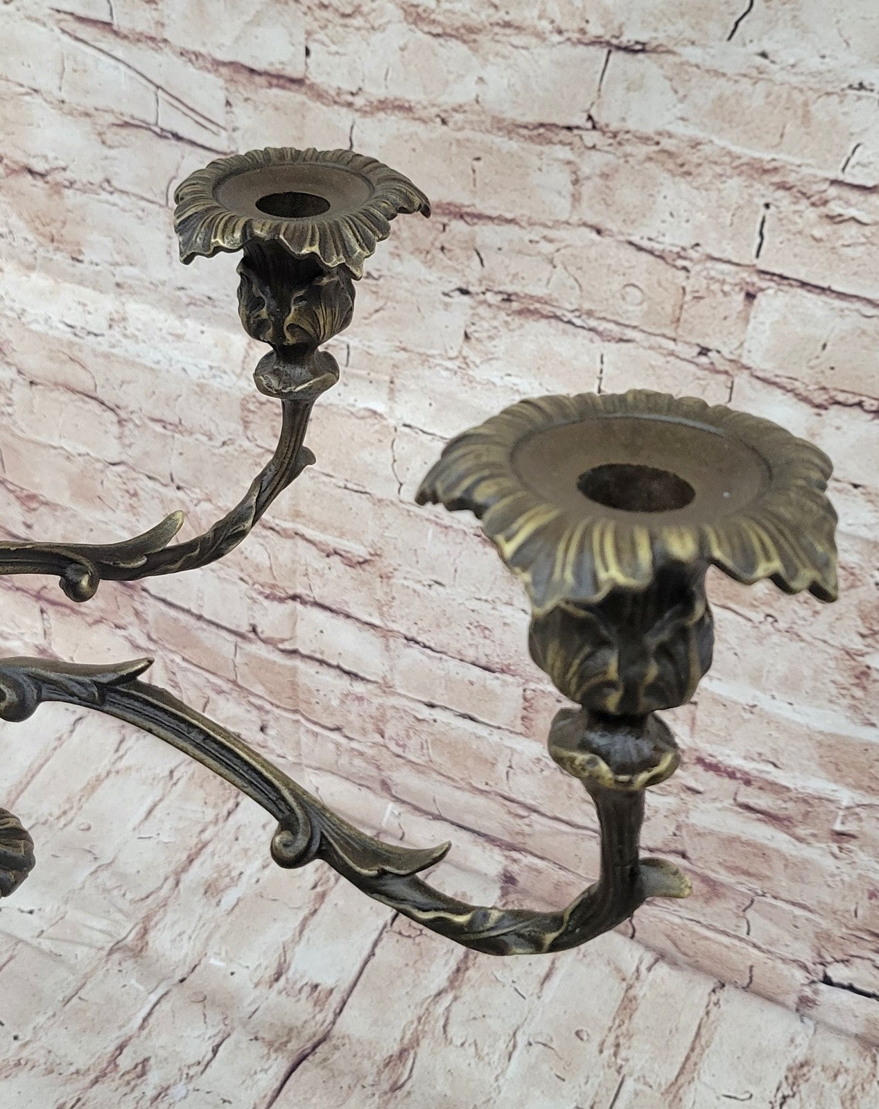 Handcrafted Milo Bronze Candelabra: Victorian Style Sculpture for Dinning Room Decor