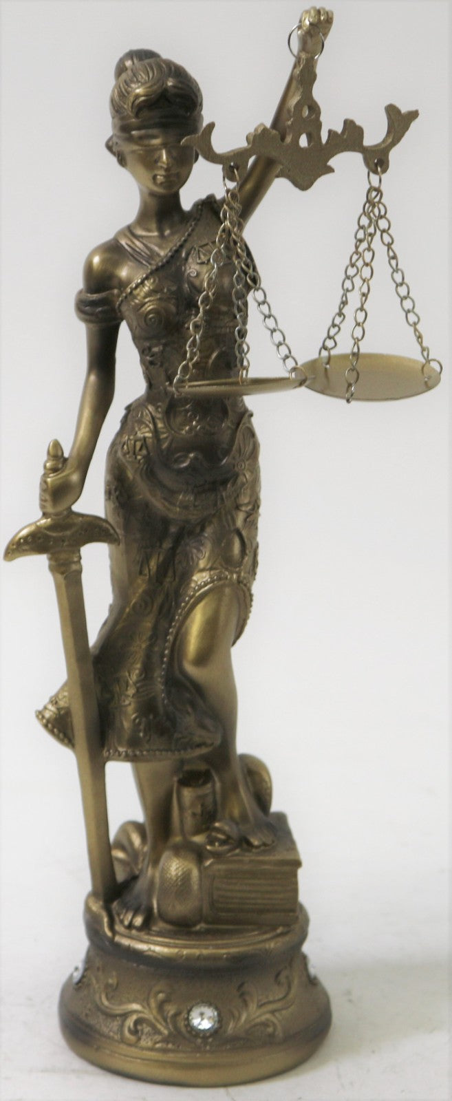 European Made Themis, Blind Justice Cold Cast Bronze Lawyer Attorney Gift Statue