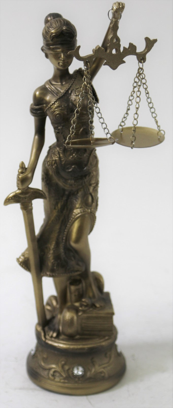 European Made Themis, Blind Justice Cold Cast Bronze Lawyer Attorney Gift Statue