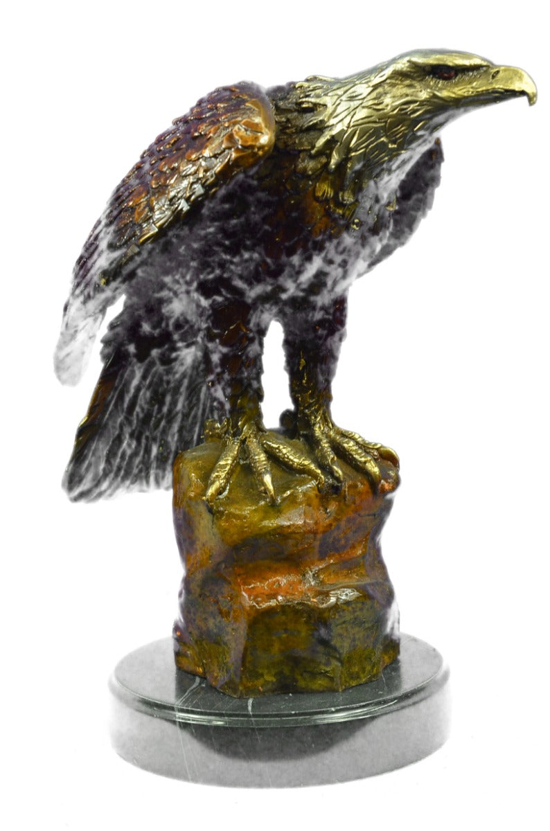 Bronze Sculpture Hand Made Statue Original Life Size American Bald Eagle Bronze