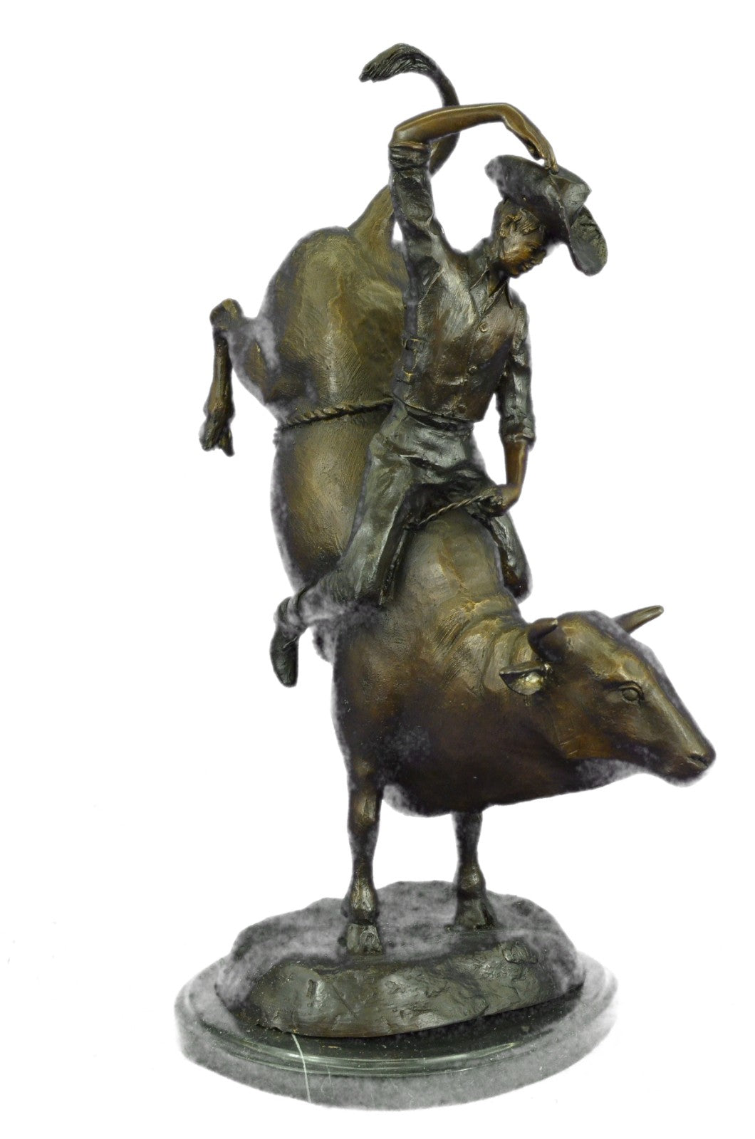 Handcrafted bronze sculpture SALE Art Cowboy West Signed Rodeo Lost wax