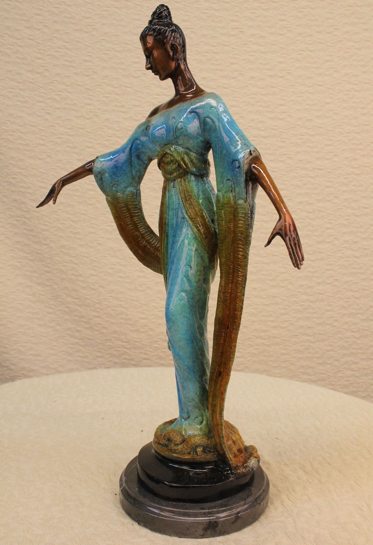 Handcrafted bronze sculpture SALE Dec Home Designer Model Fashion High Tall 19"