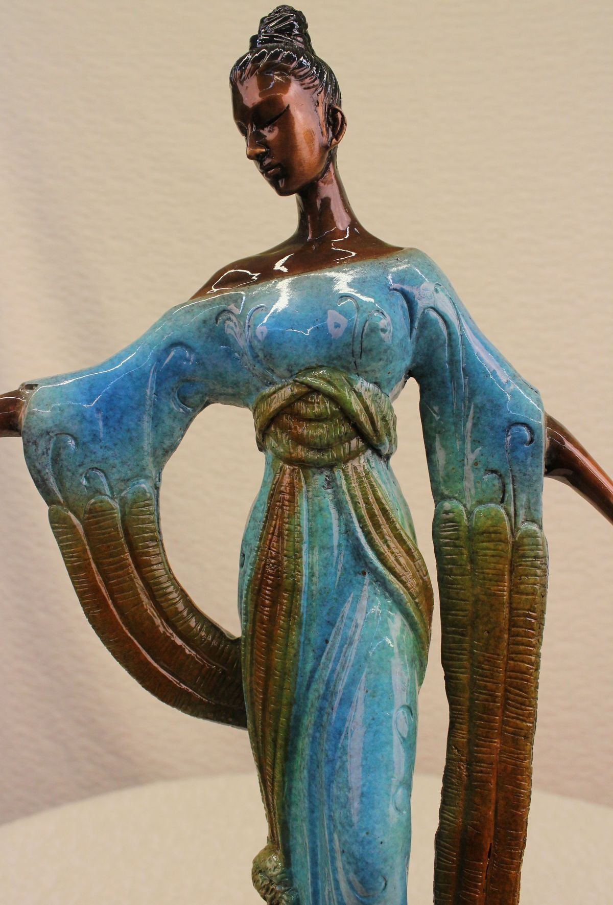 Handcrafted bronze sculpture SALE Dec Home Designer Model Fashion High Tall 19"