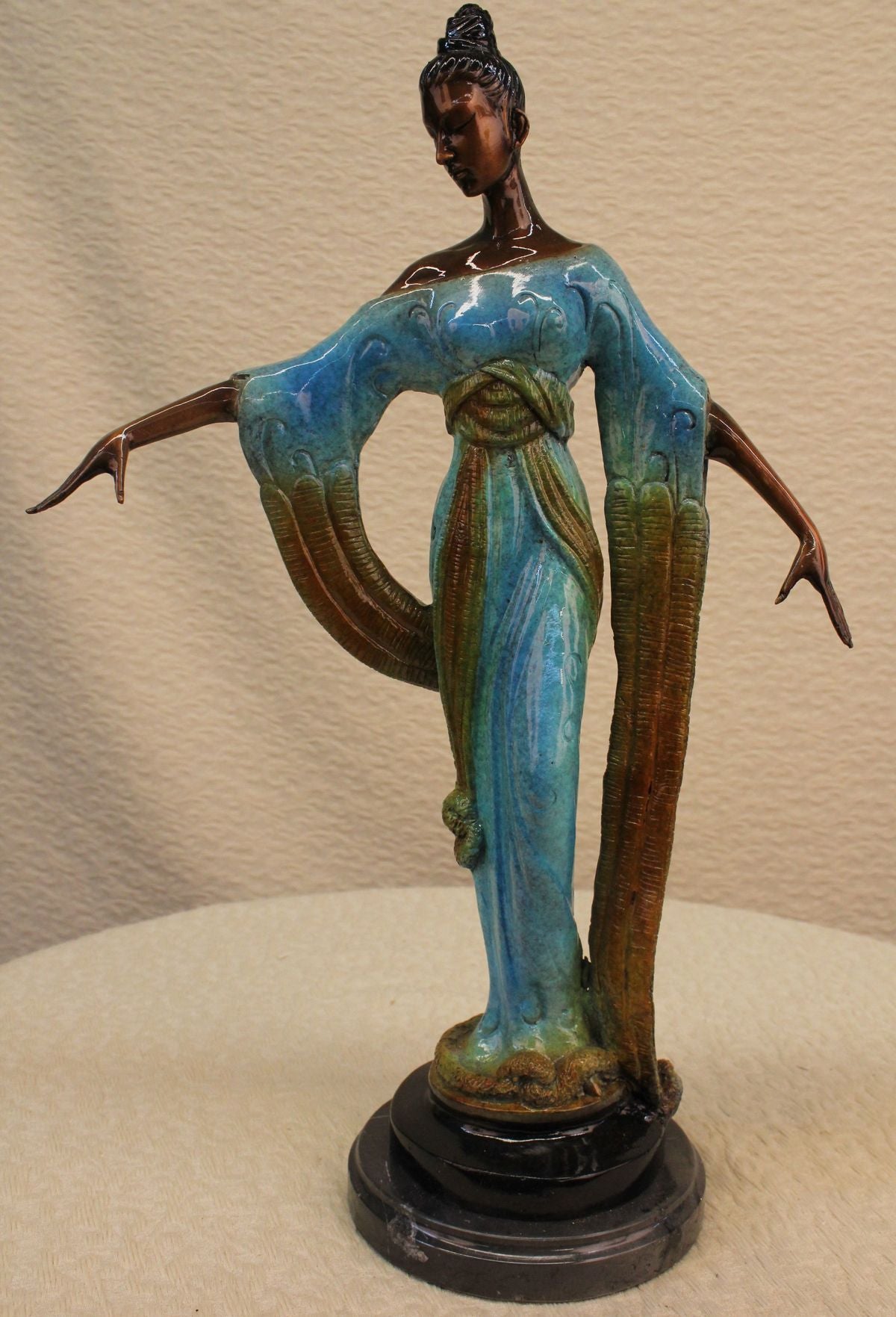 Handcrafted bronze sculpture SALE Dec Home Designer Model Fashion High Tall 19"