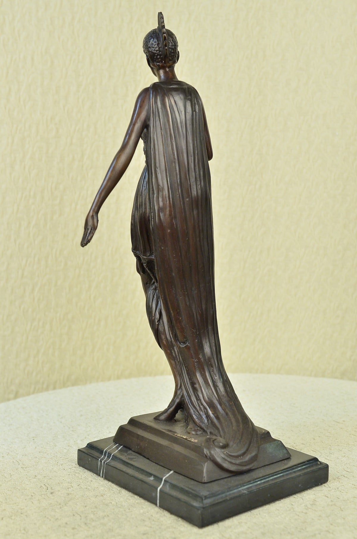 Details about  Handcrafted bronze sculpture SALE Bas Marble Lady Knight Woman W