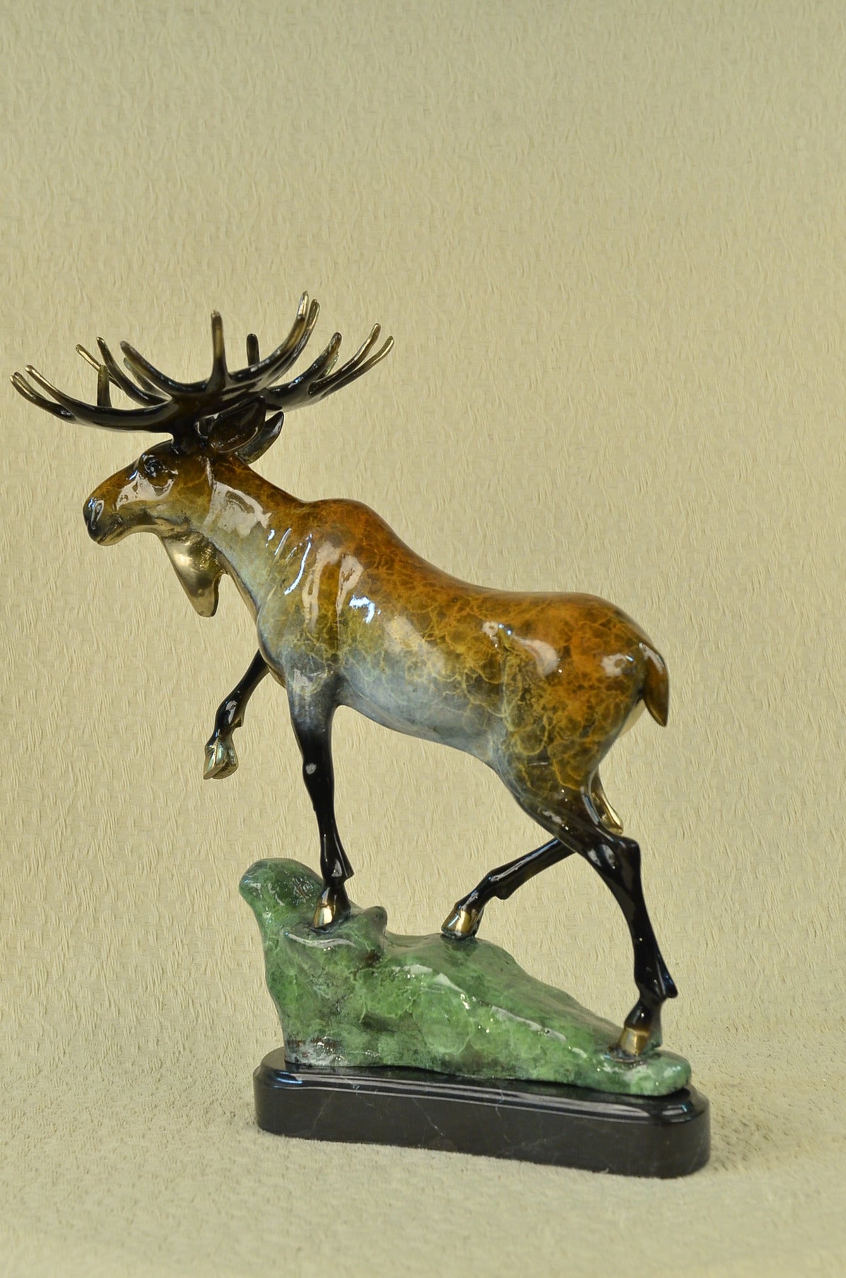 Handcrafted bronze sculpture SALE Collector Moose Wild Handcrafted Cast Hot