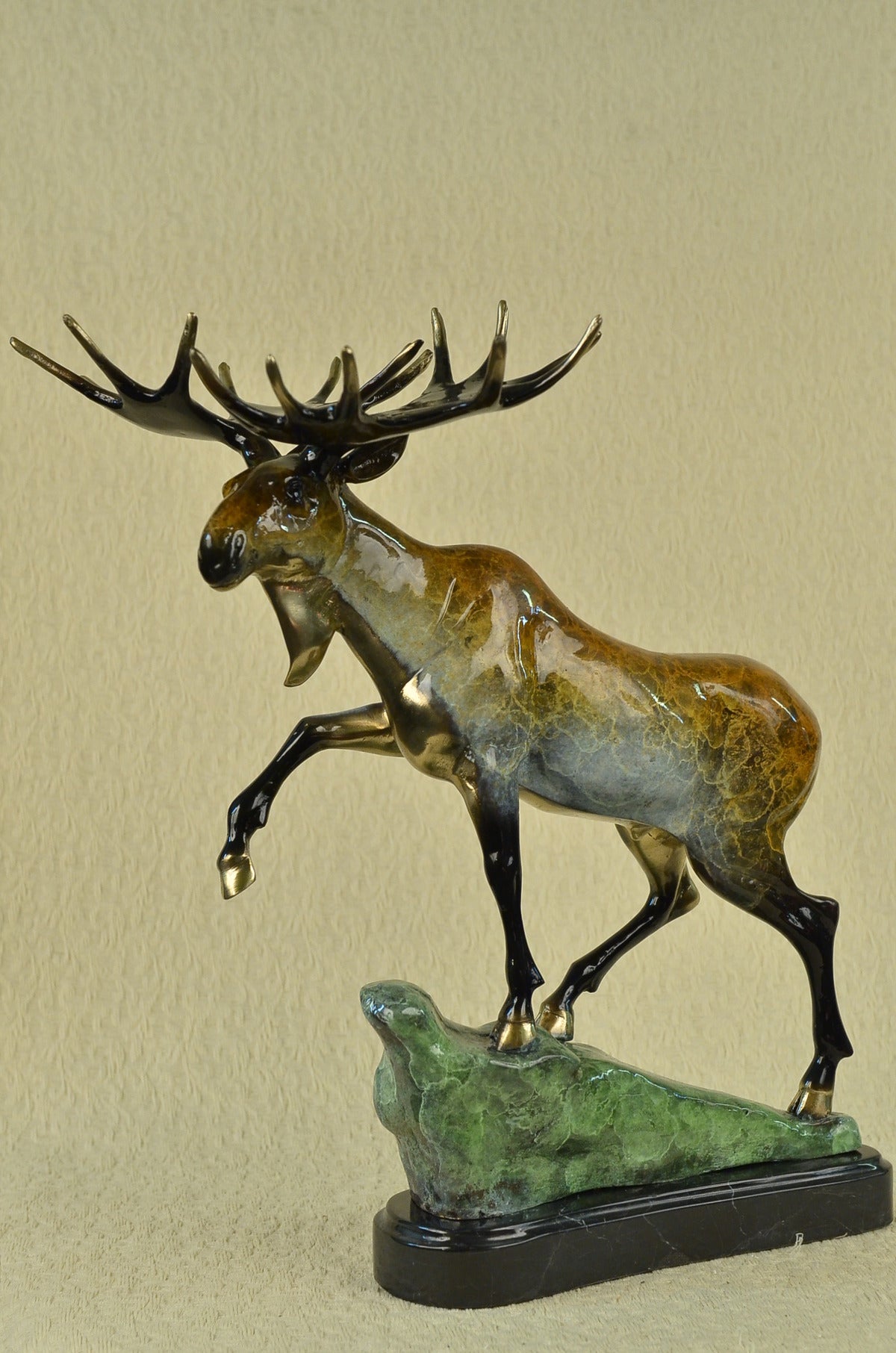 Handcrafted bronze sculpture SALE Collector Moose Wild Handcrafted Cast Hot