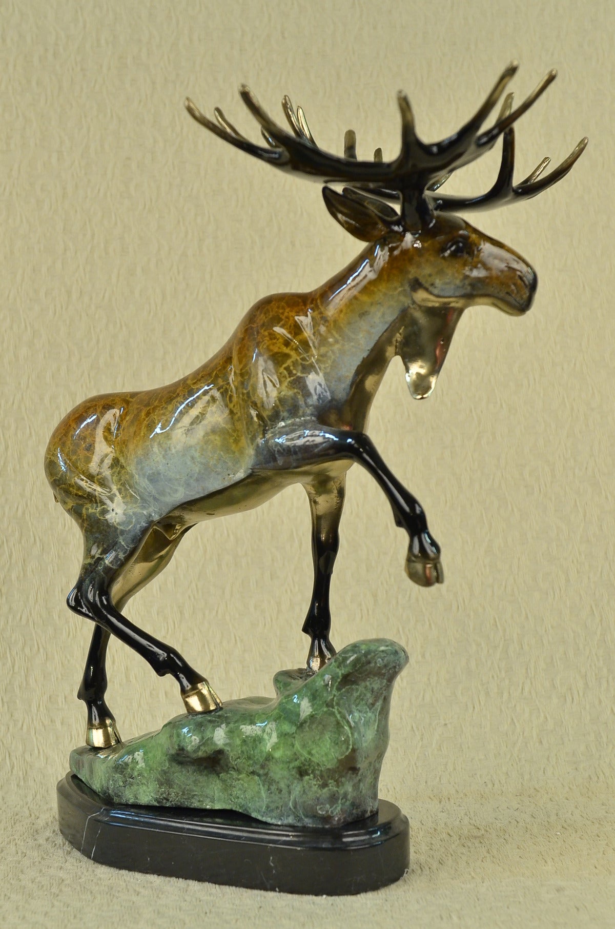 Handcrafted bronze sculpture SALE Collector Moose Wild Handcrafted Cast Hot