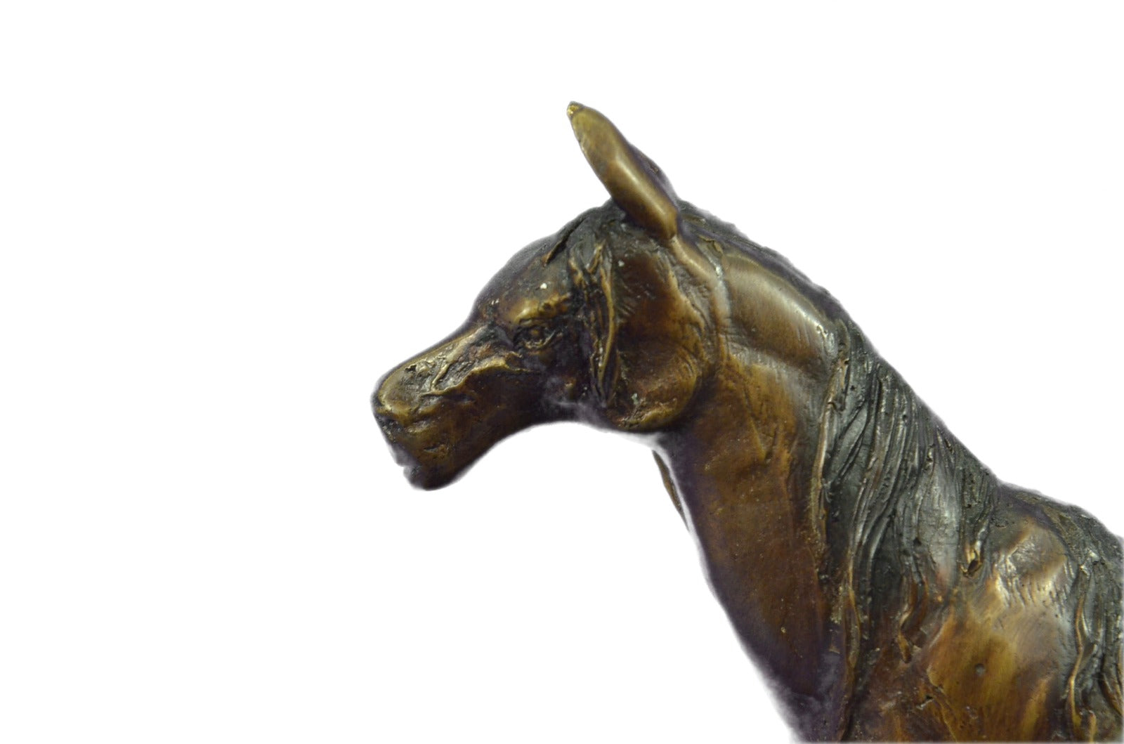 Handcrafted bronze sculpture SALE Deco Art Farm Stallion Horse Baby Her W Mare