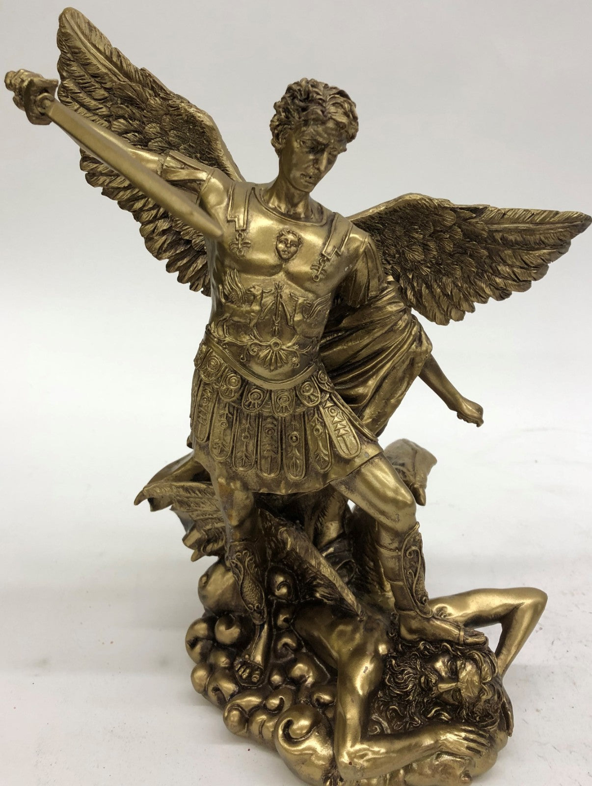 collectible Archangel Michael artist`s resin sculpture from The European Finery