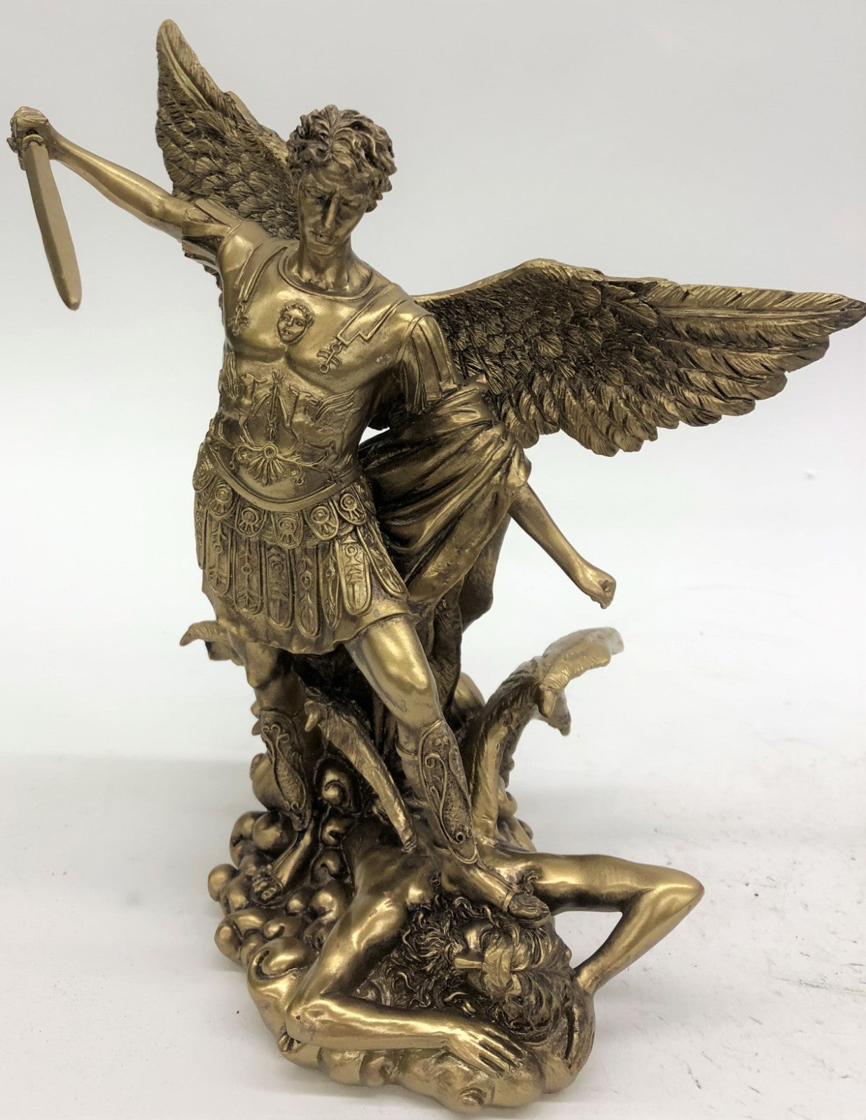 collectible Archangel Michael artist`s resin sculpture from The European Finery