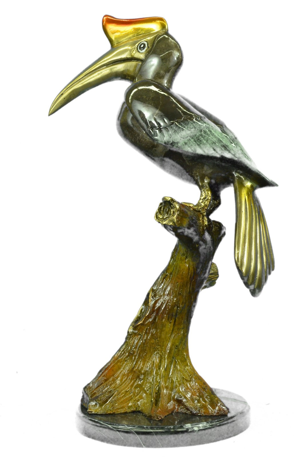 Handcrafted Detailed Extra Large Signed and Numbered Heron Wetland Bronze Sculpt