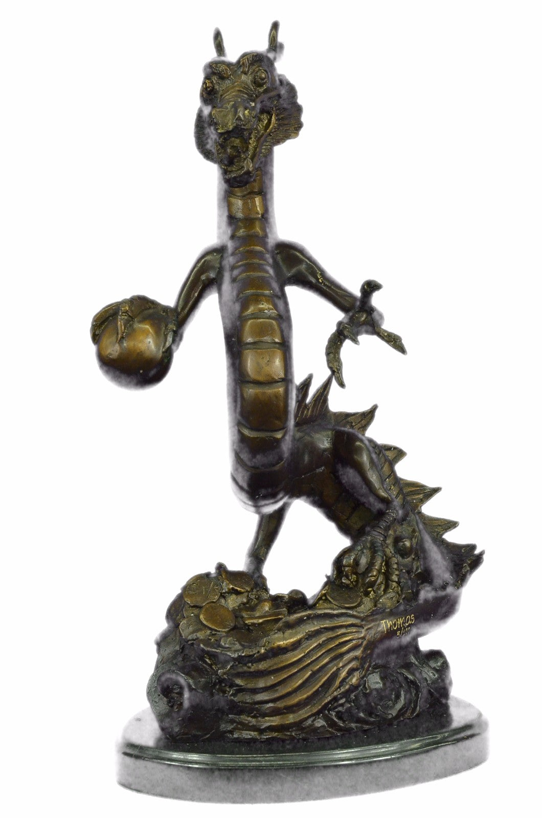 Collector Edition Numbered Furious Dragon Bronze Classic Artwork Sculpture Sale