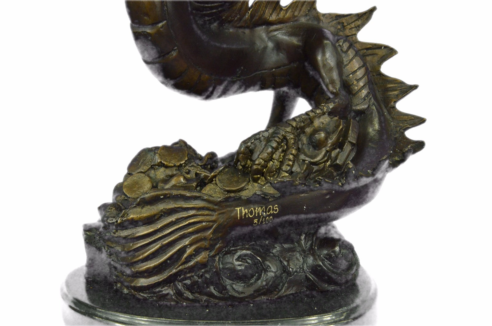 Collector Edition Numbered Furious Dragon Bronze Classic Artwork Sculpture Sale