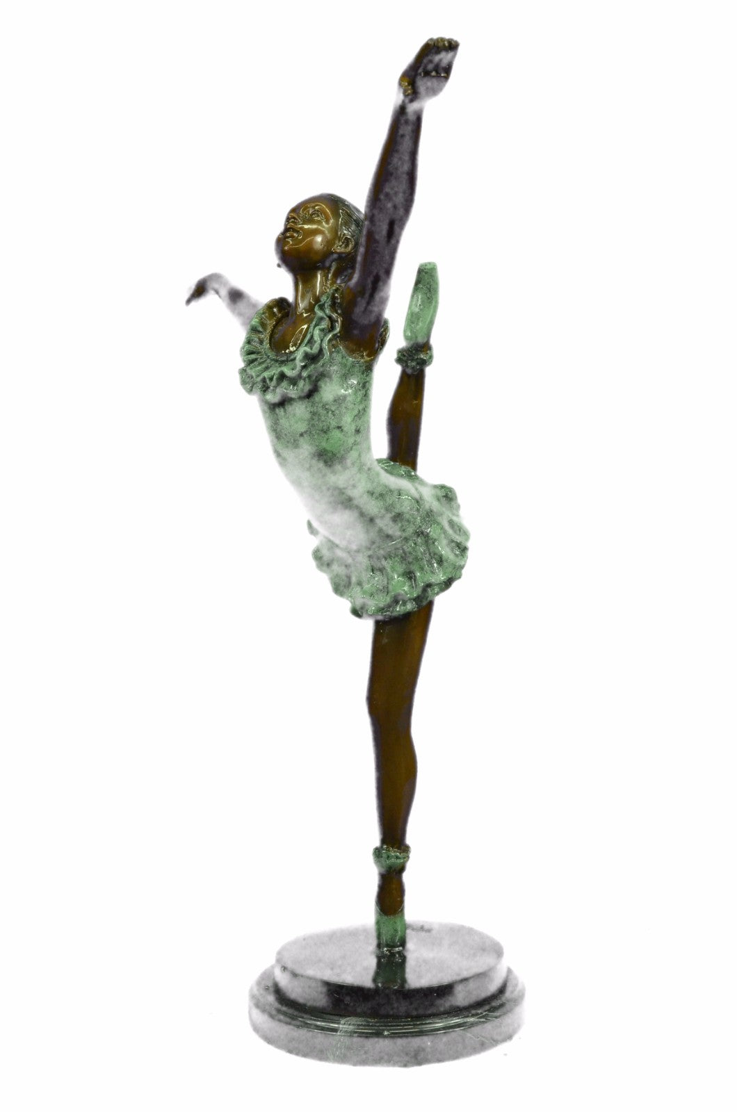 Signed Ballerina Dancer Bronze Statue Sculpture Art Nouveau Figure Decor Deco